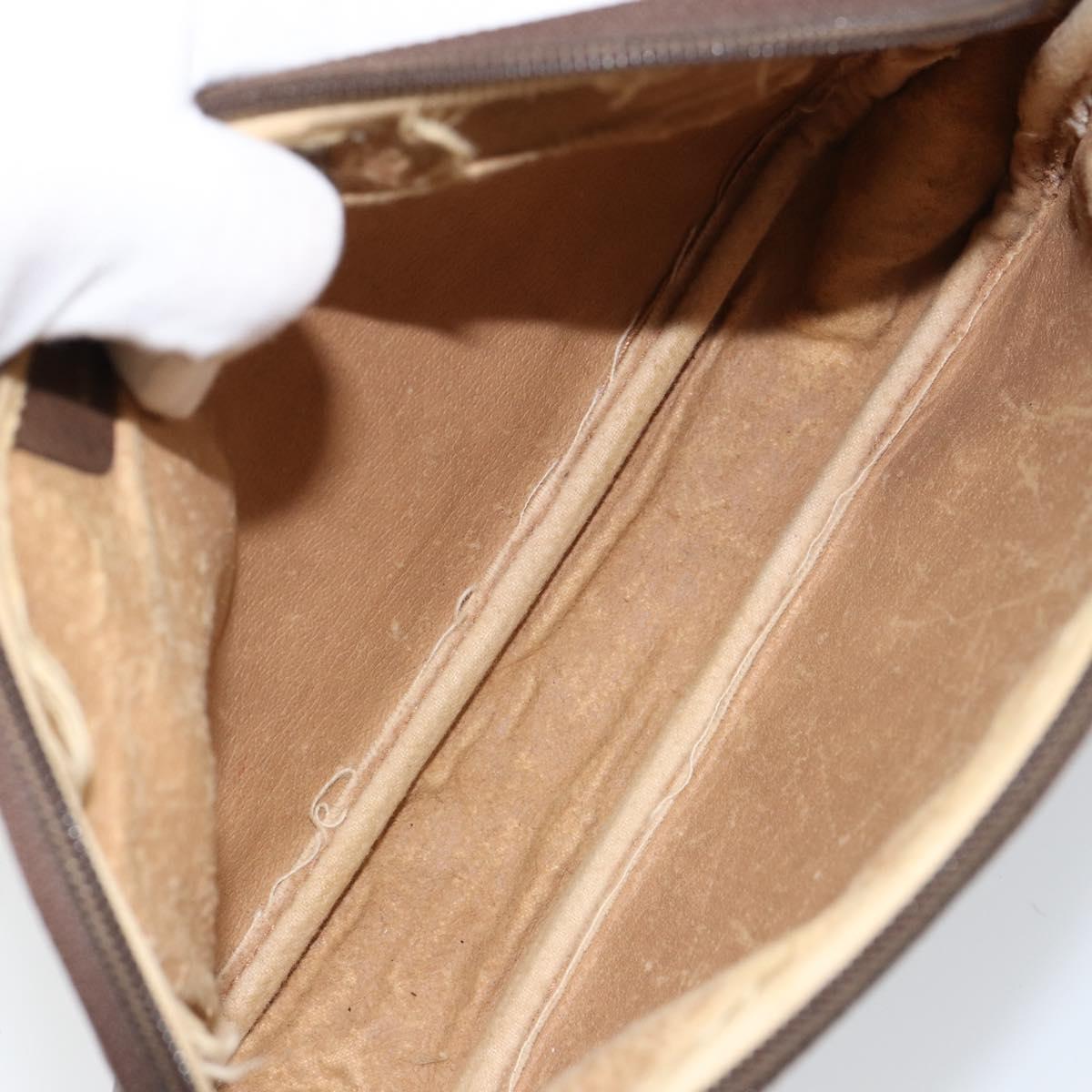 GUCCI GG Supreme Shoulder Bag PVC Beige Gold 97 02 068 Auth 148809