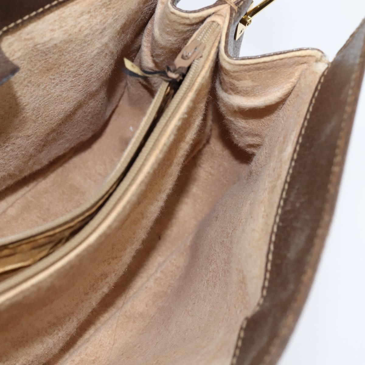 GUCCI GG Supreme Web Sherry Line Bag PVC Beige Gold 116 02 076 Auth 148812