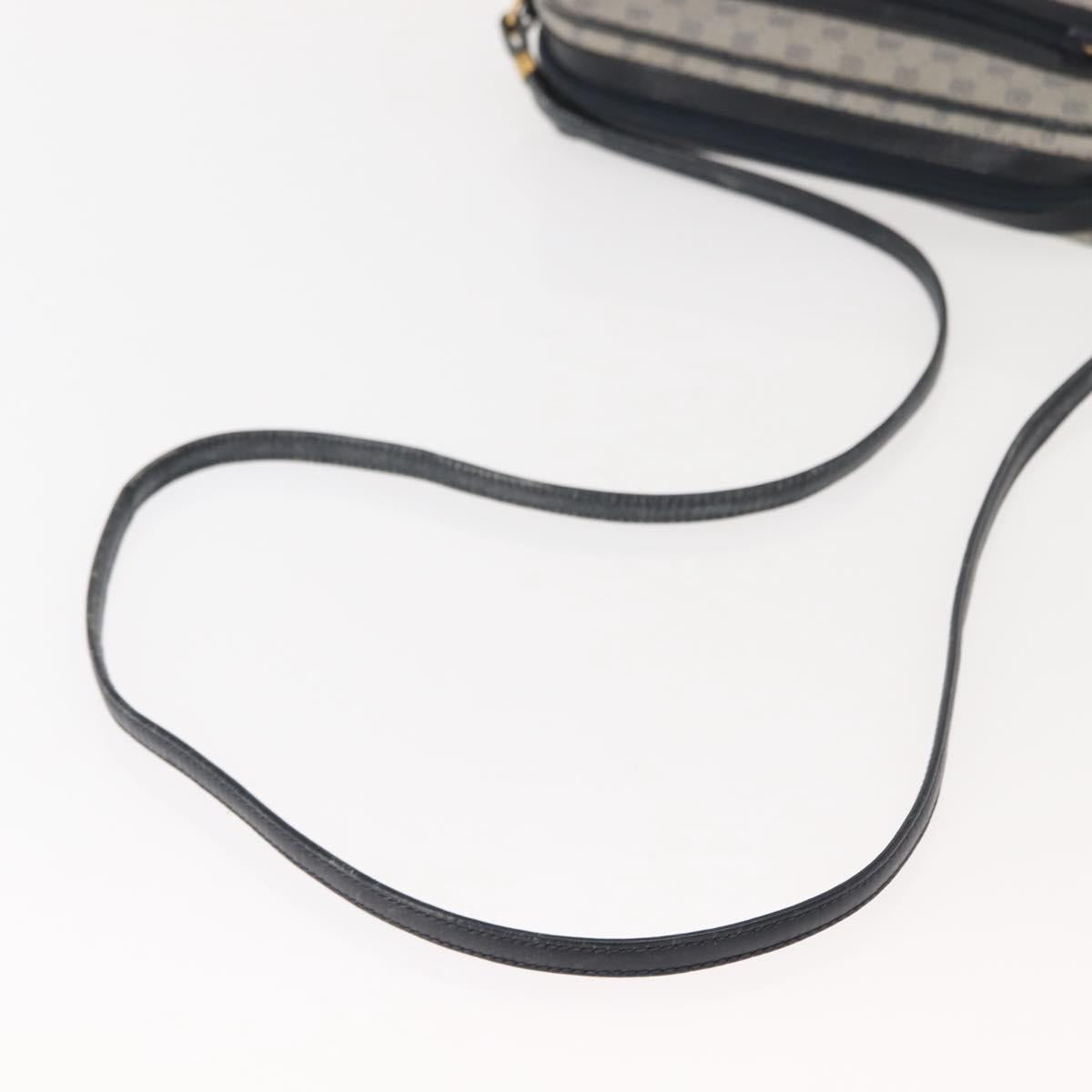 GUCCI Micro GG Supreme Bag PVC Leather Navy Gold 007 58 0014 Auth 148813