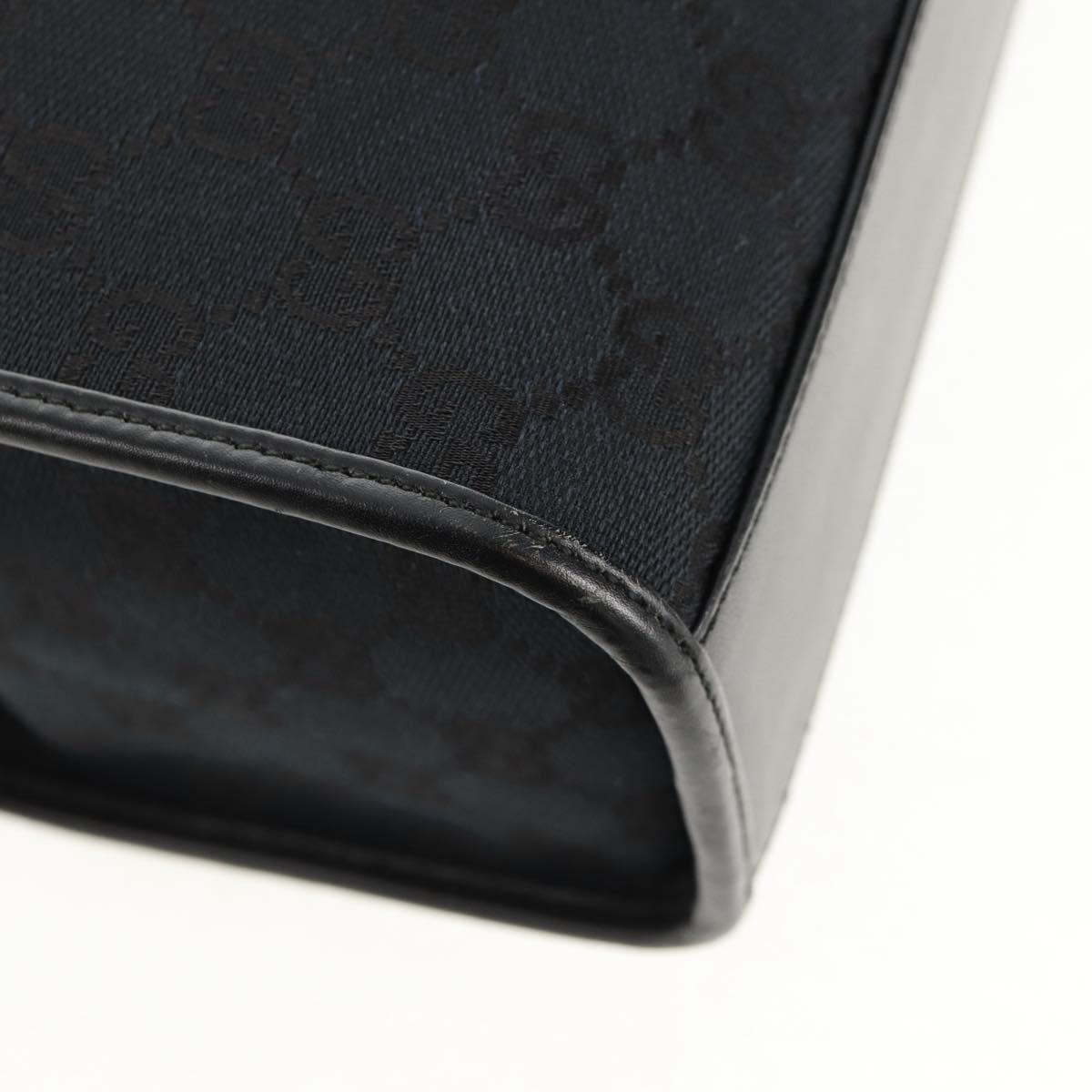 GUCCI GG Canvas Jackie Shoulder Bag Black Silver 002 1073 1781 Auth 148814V