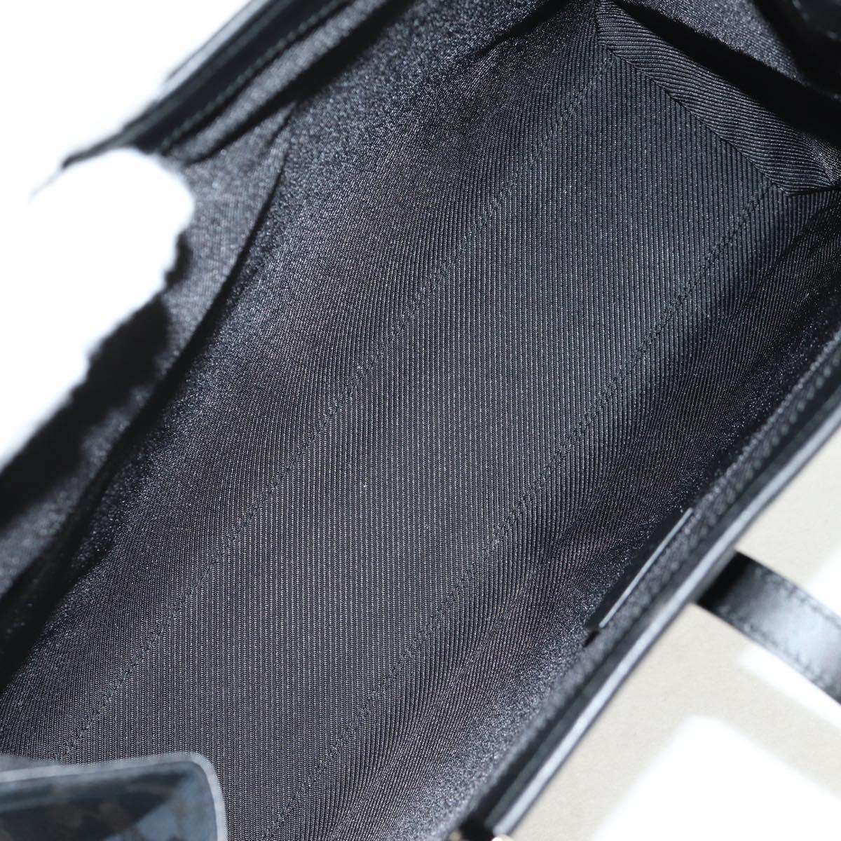 GUCCI GG Canvas Jackie Shoulder Bag Black Silver 002 1073 1781 Auth 148814V