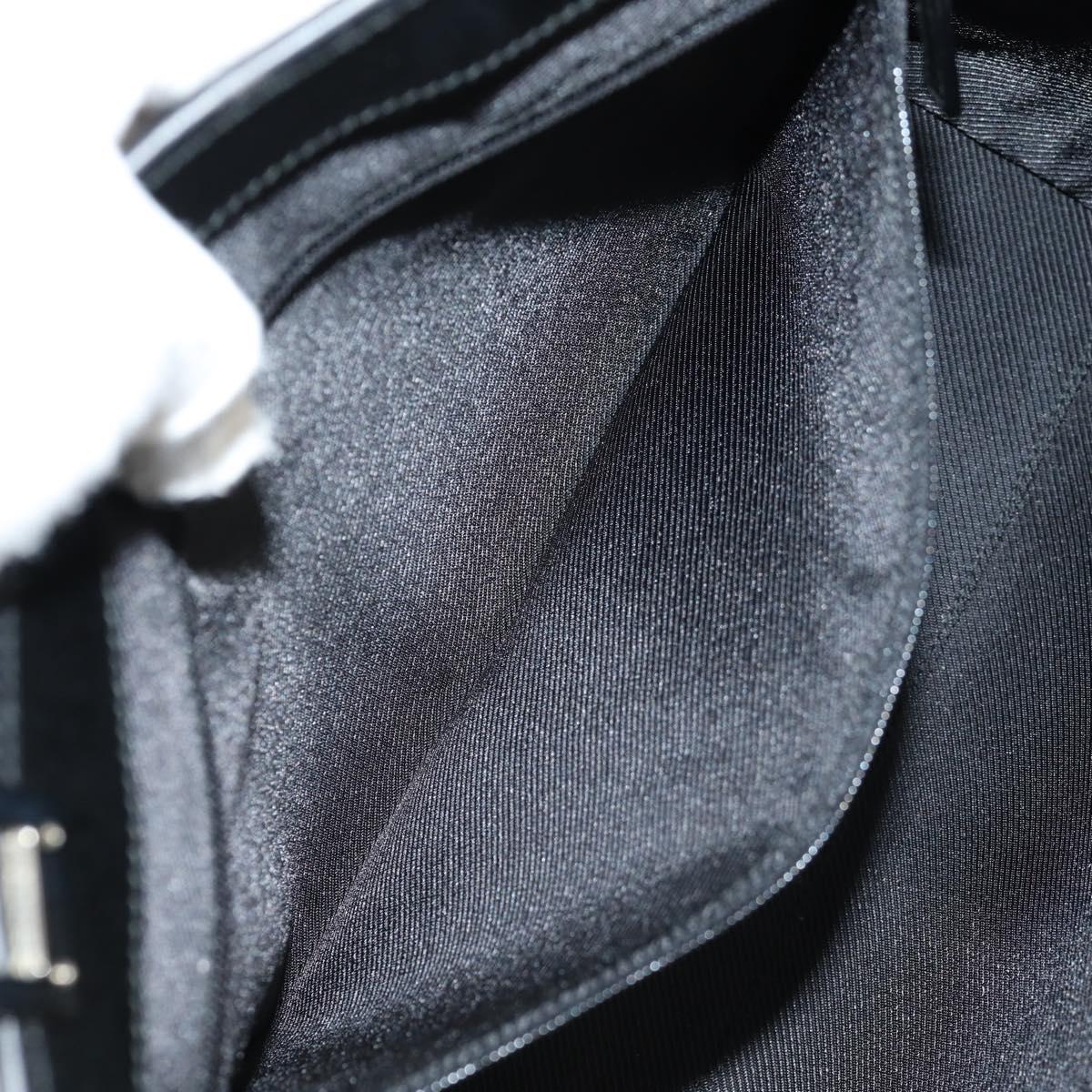 GUCCI GG Canvas Jackie Shoulder Bag Black Silver 002 1073 1781 Auth 148814V