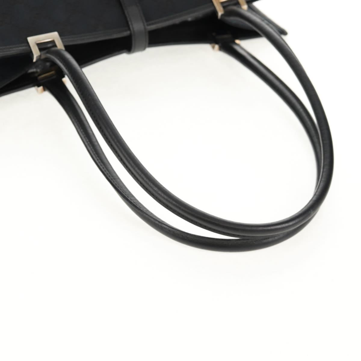 GUCCI GG Canvas Jackie Shoulder Bag Black Silver 002 1073 1781 Auth 148814V