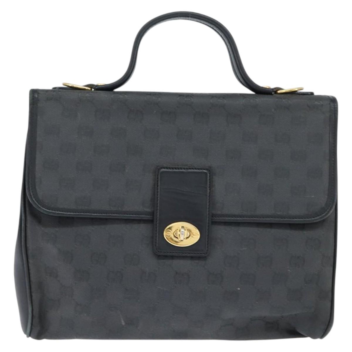 GUCCI GG Canvas Hand Bag 2way Beige Gold 000 46 0274 Auth 148816