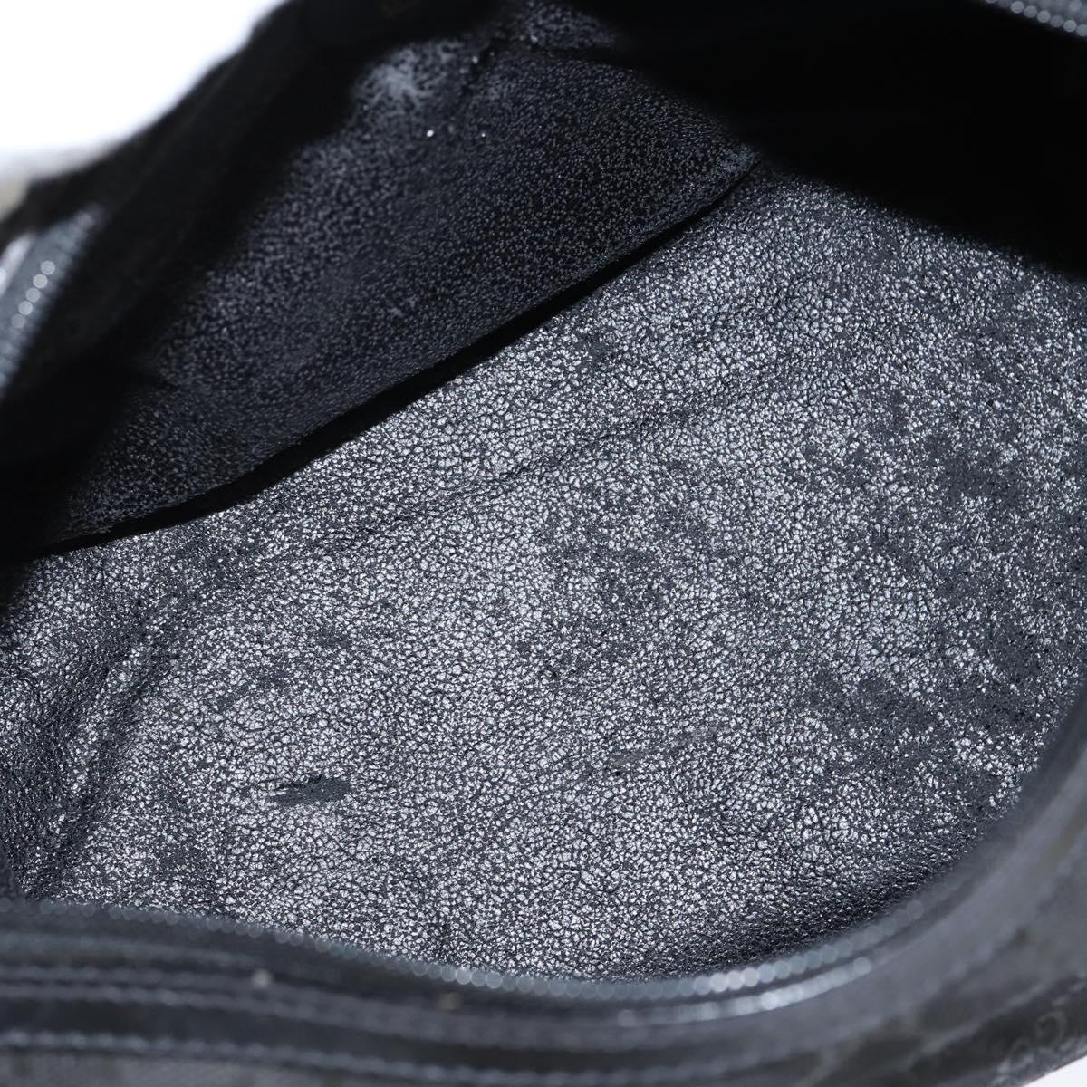 GUCCI GG Canvas Boston Bag Black Gold Auth 148818