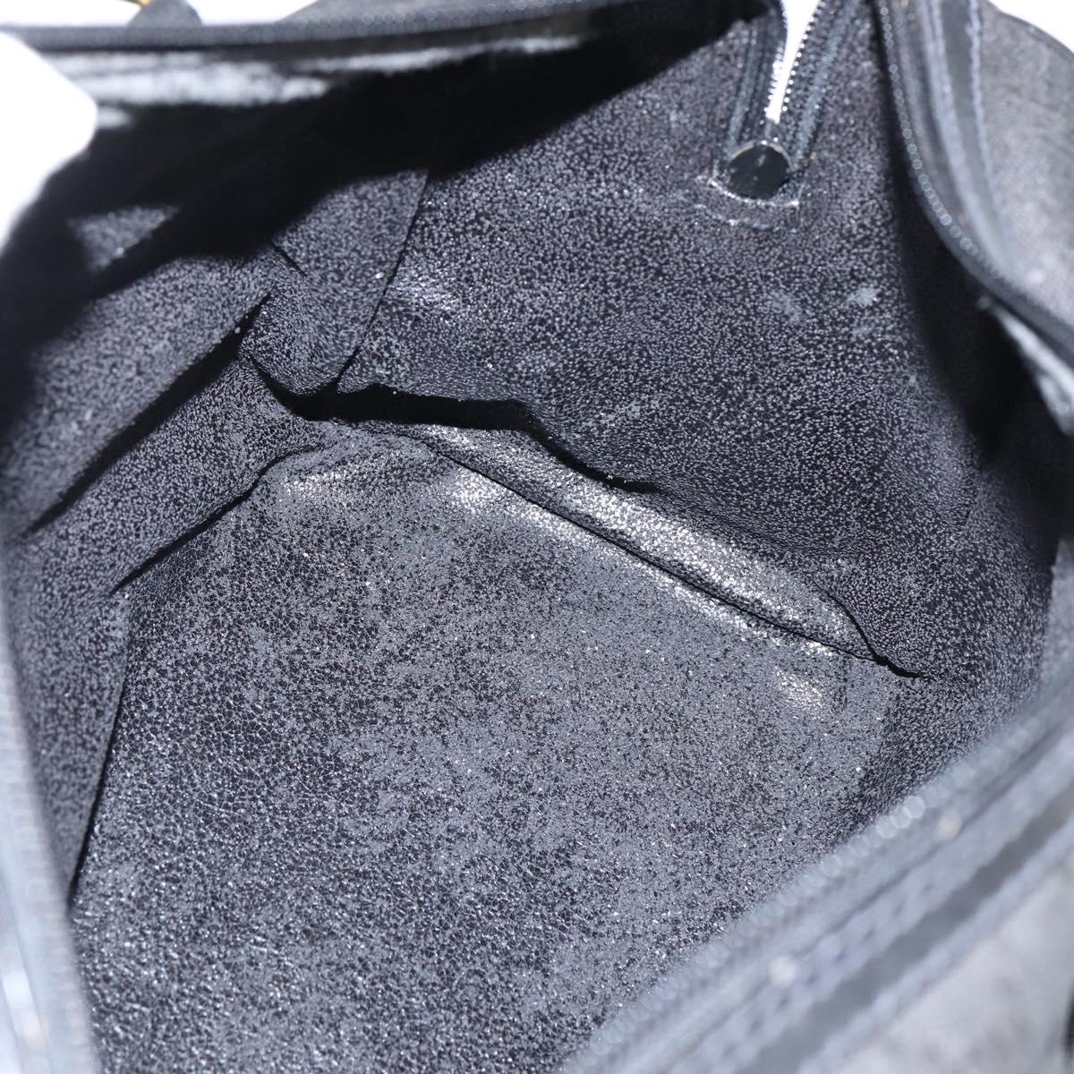 GUCCI GG Canvas Boston Bag Black Gold Auth 148818