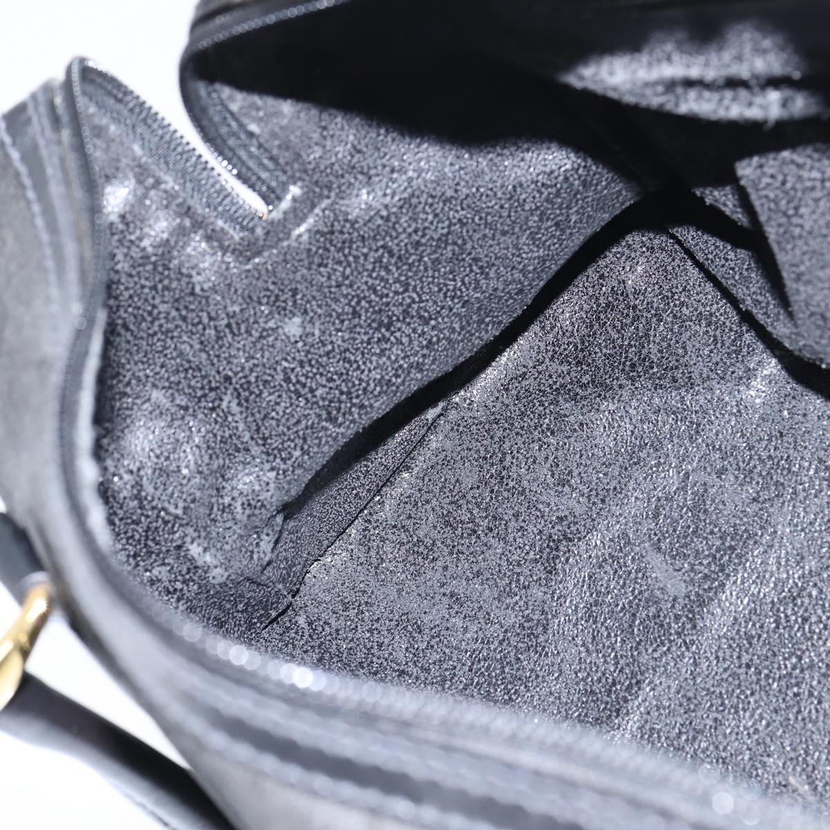 GUCCI GG Canvas Boston Bag Black Gold Auth 148818