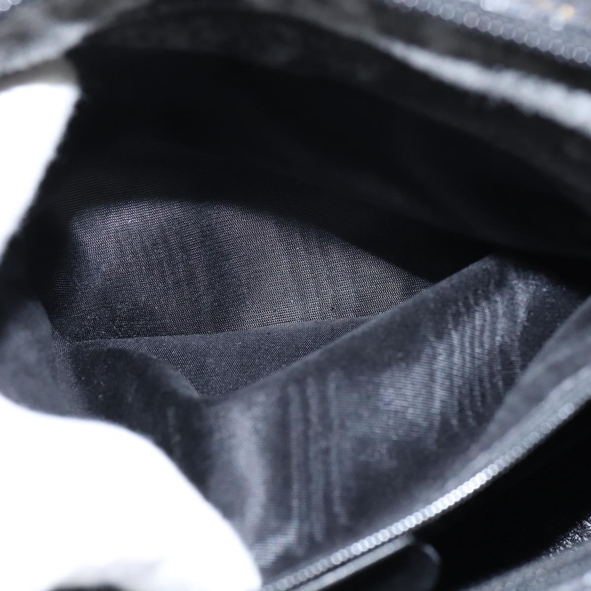 GUCCI GG Canvas Boston Bag Black Gold Auth 148818