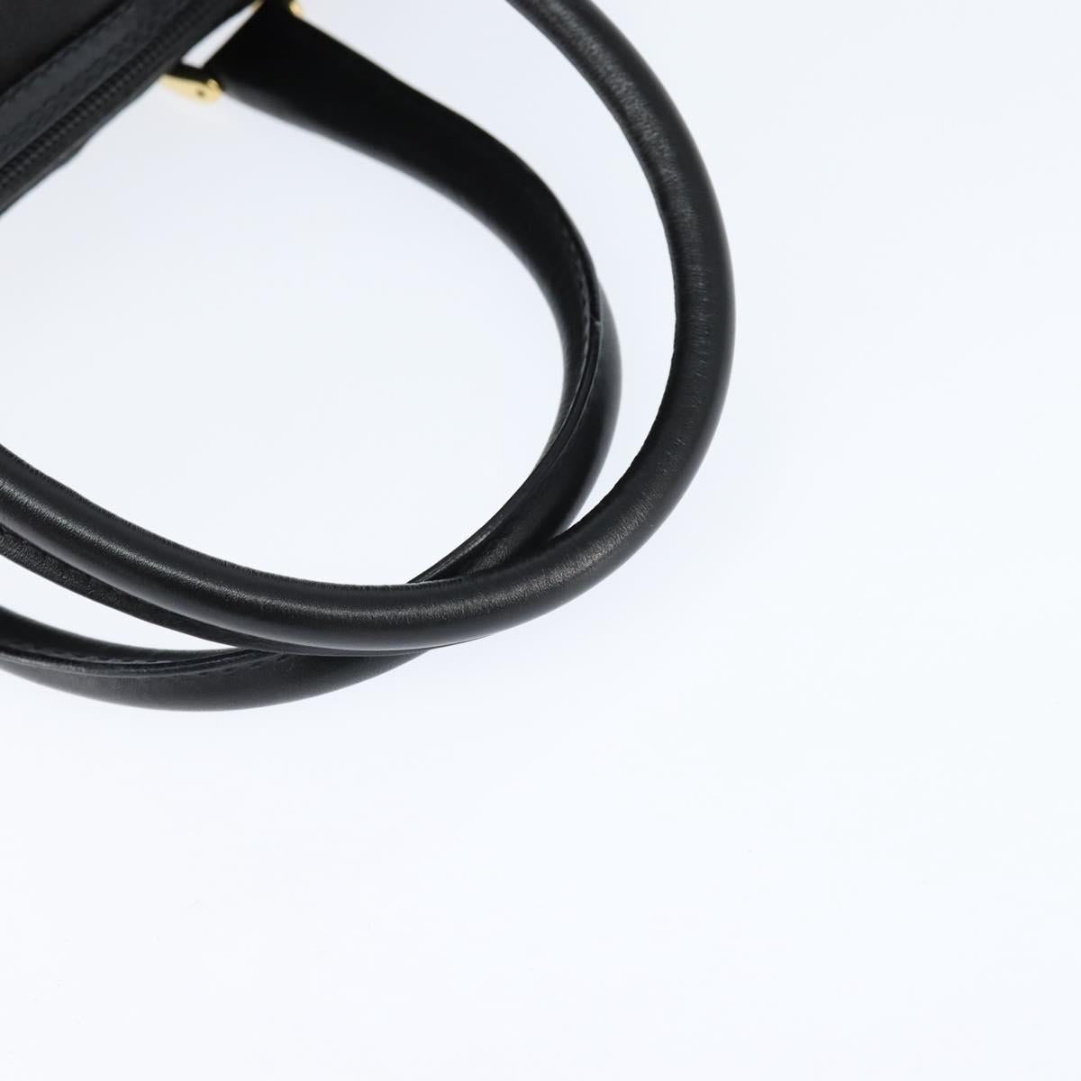 GUCCI GG Canvas Boston Bag Black Gold Auth 148818