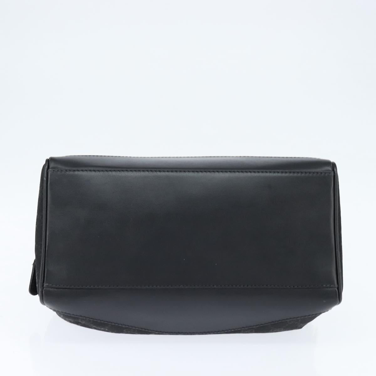 GUCCI GG Canvas Boston Bag Black Gold Auth 148818