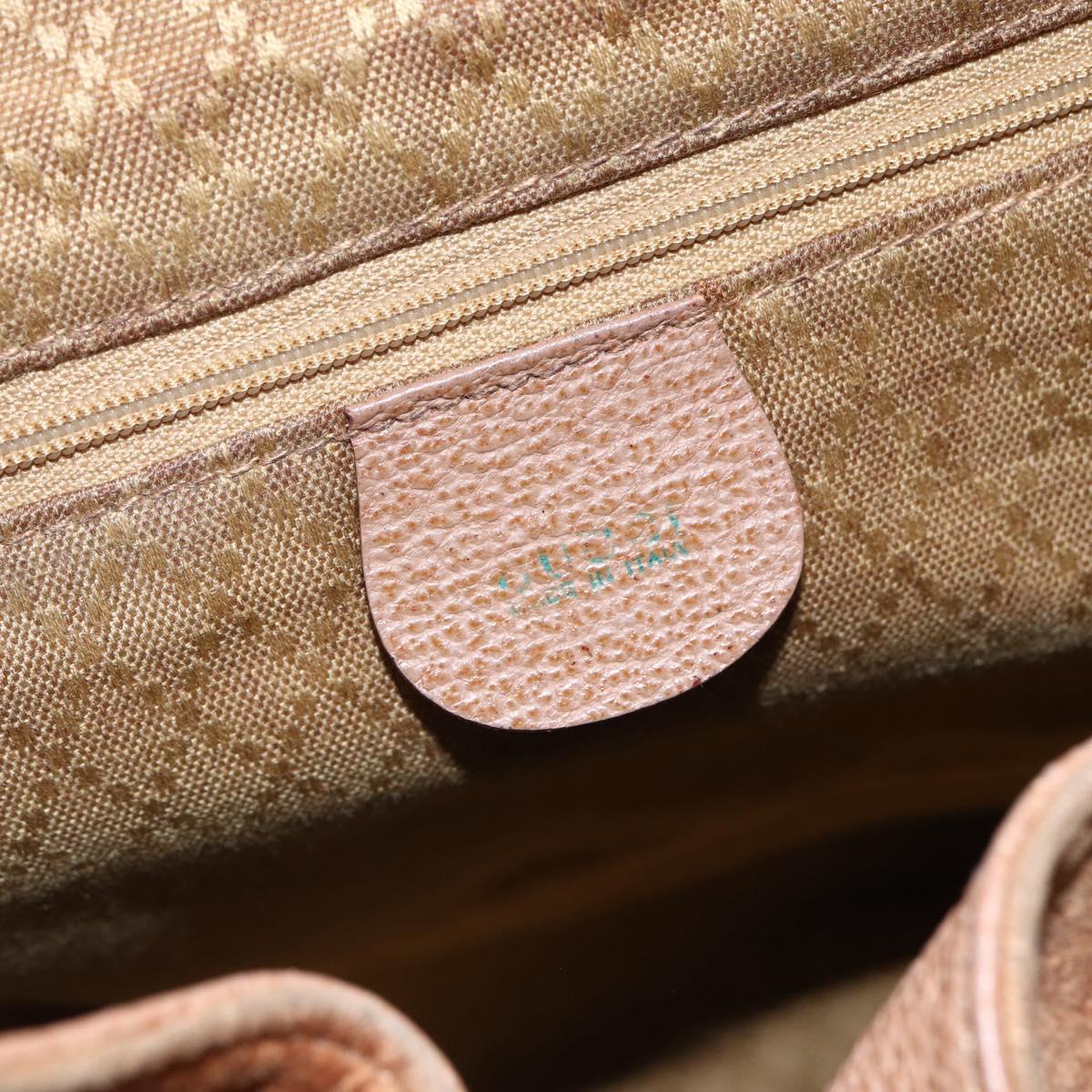 GUCCI Bamboo Backpack Suede Brown Gold 003 2058 0016 Auth 148819