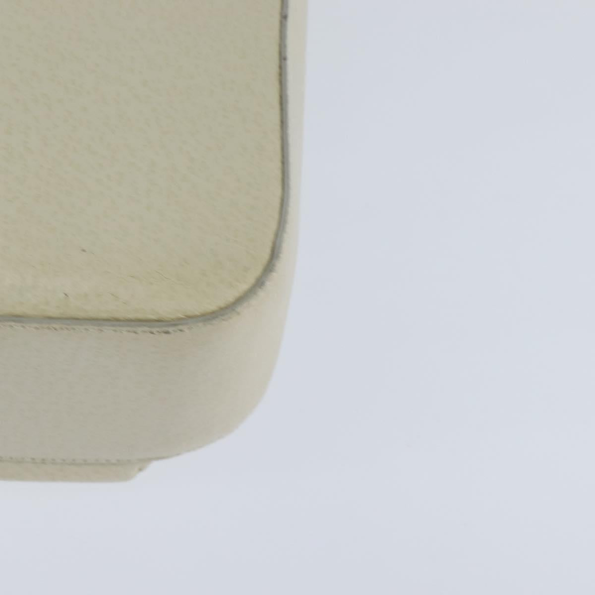 GUCCI Hand Bag Leather 2way White Auth 148823