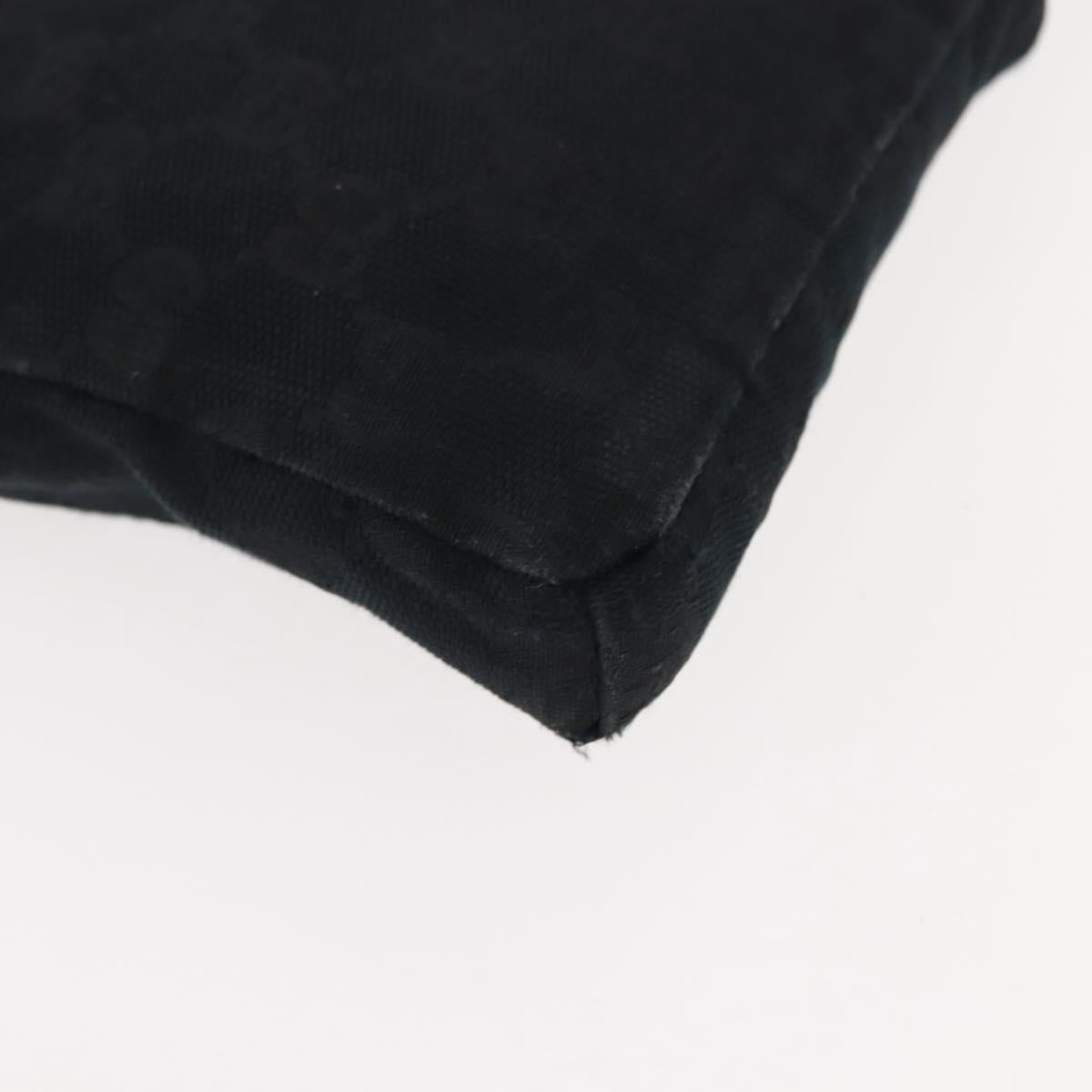 GUCCI GG Canvas Waist bag Black Silver 28566 Auth 148834