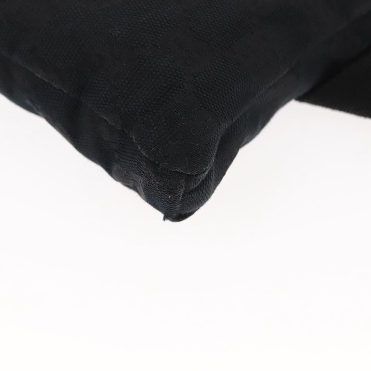 GUCCI GG Canvas Waist bag Black Silver 28566 Auth 148835