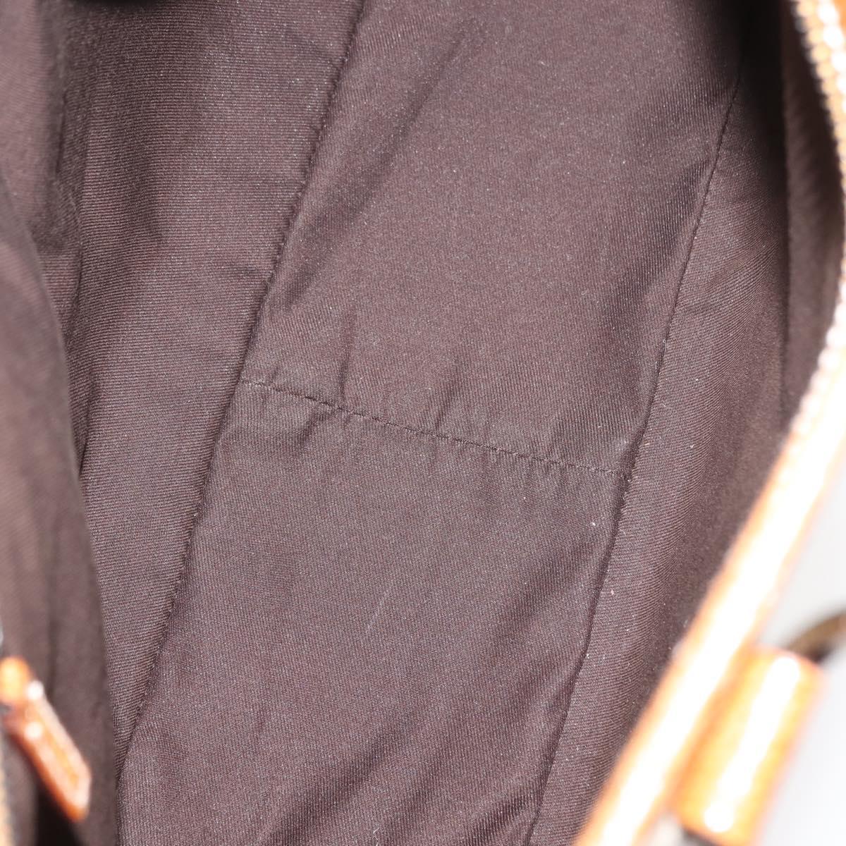 GUCCI GG Canvas Tote Bag Beige Silver 113011 Auth 148839V