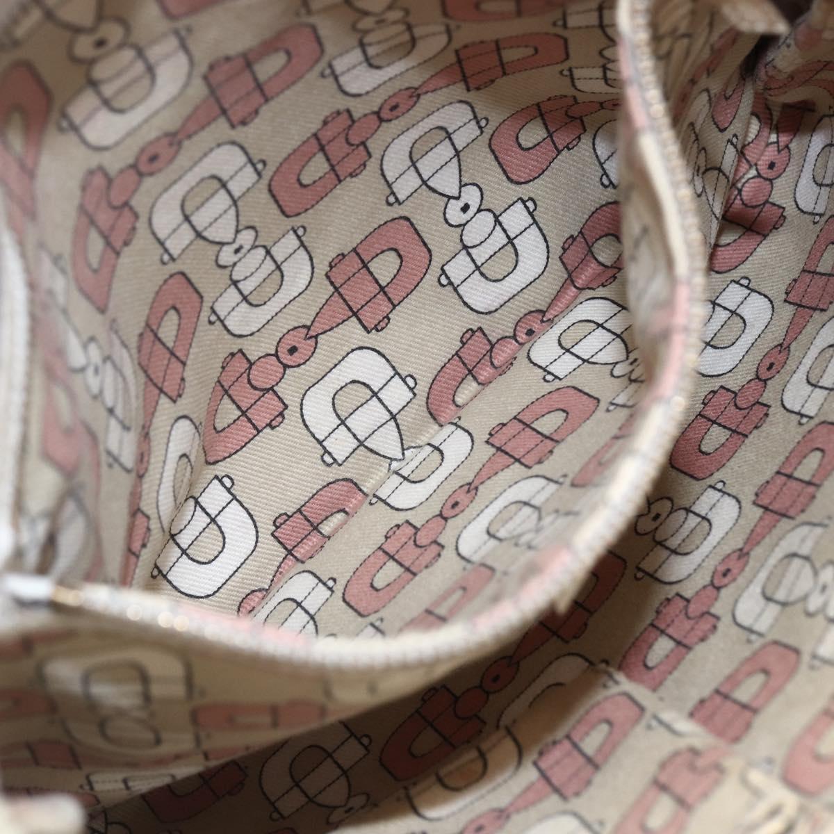 GUCCI GG Canvas Sherry Line Shoulder Bag Beige Gold 144388 Auth 148841