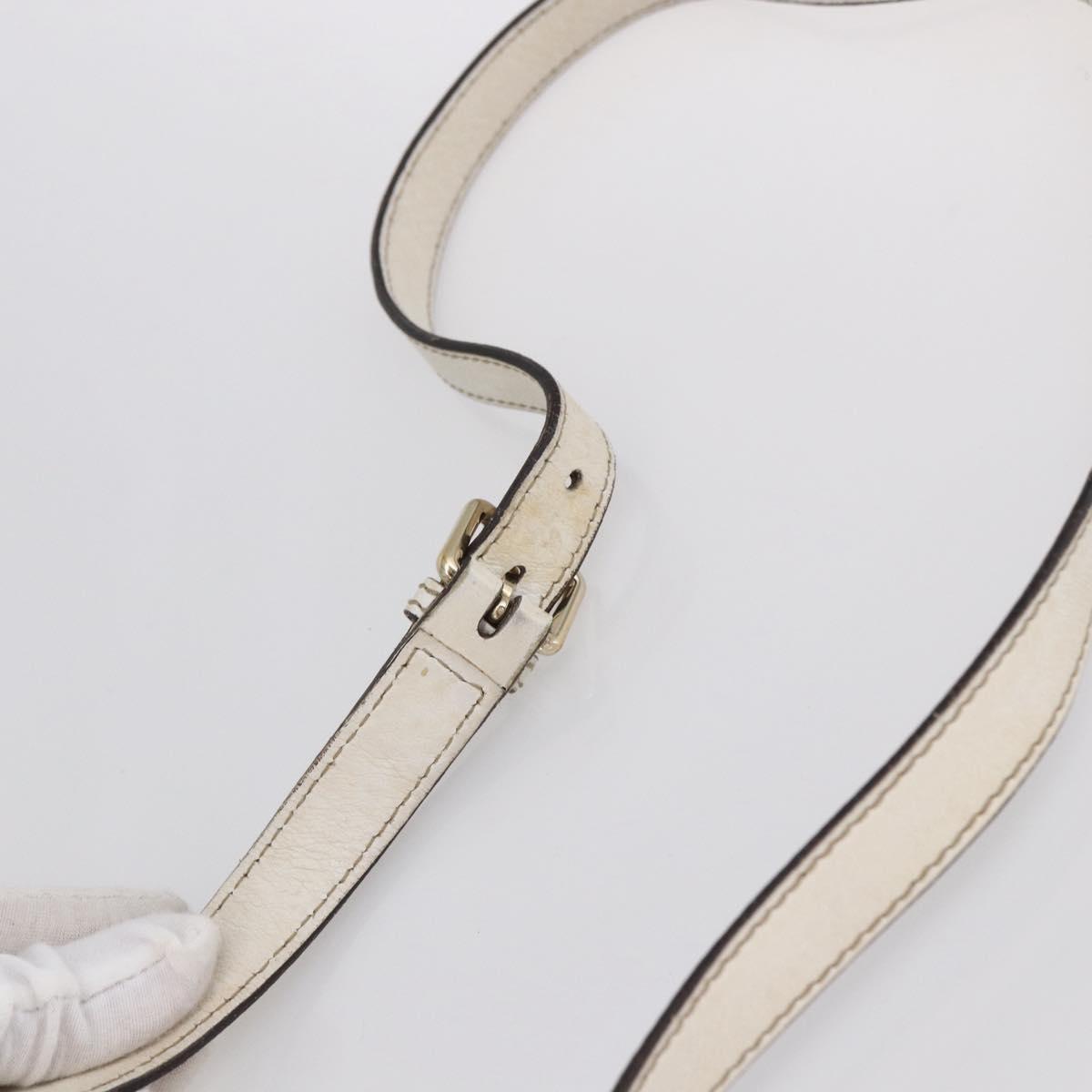 GUCCI GG Canvas Sherry Line Shoulder Bag Beige Gold 144388 Auth 148841