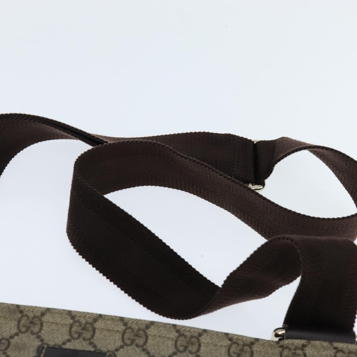 GUCCI GG Supreme Shoulder Bag PVC Beige Gold 201446 Auth 148846