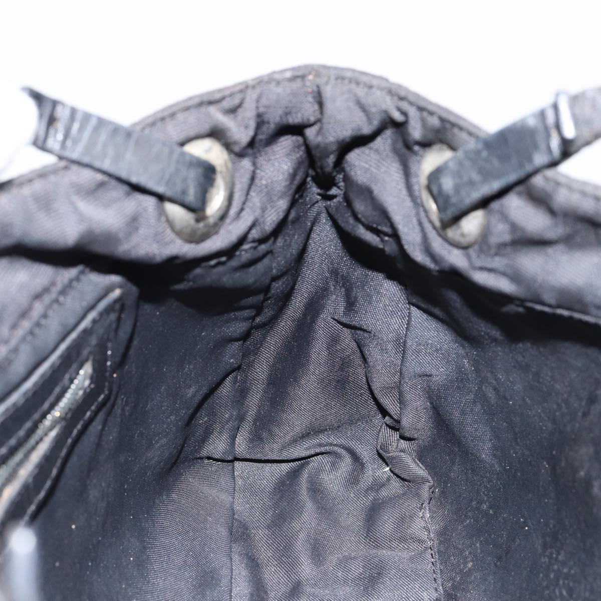 FENDI Zucca Canvas Shoulder Bag Black Auth 148857