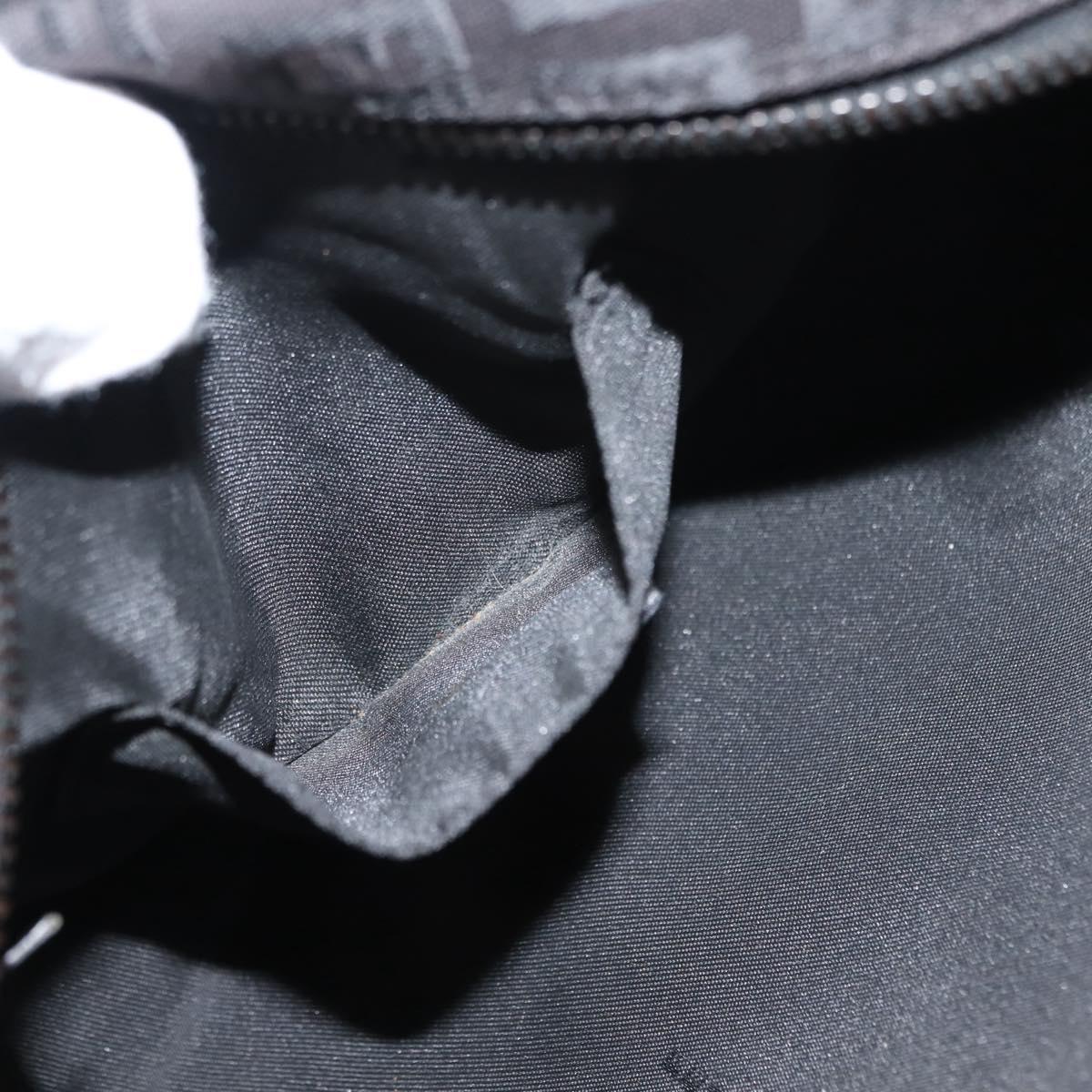 FENDI Zucchino Canvas Hand Bag Black Auth 148858