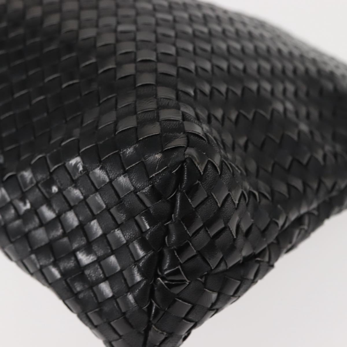 FENDI Shoulder Bag Leather Black Auth 148859