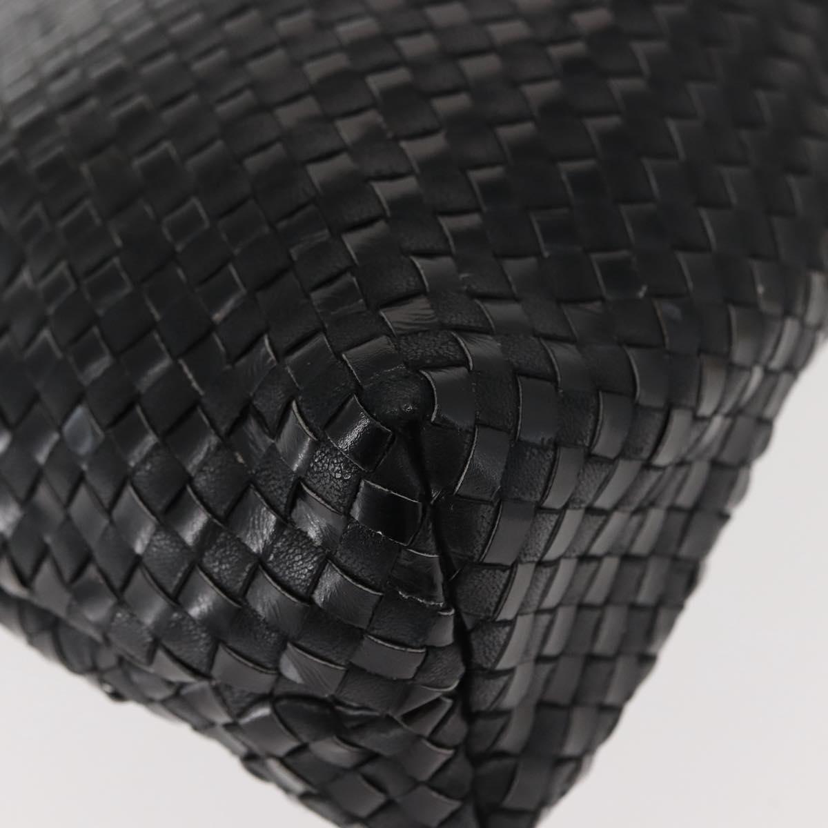 FENDI Shoulder Bag Leather Black Auth 148859