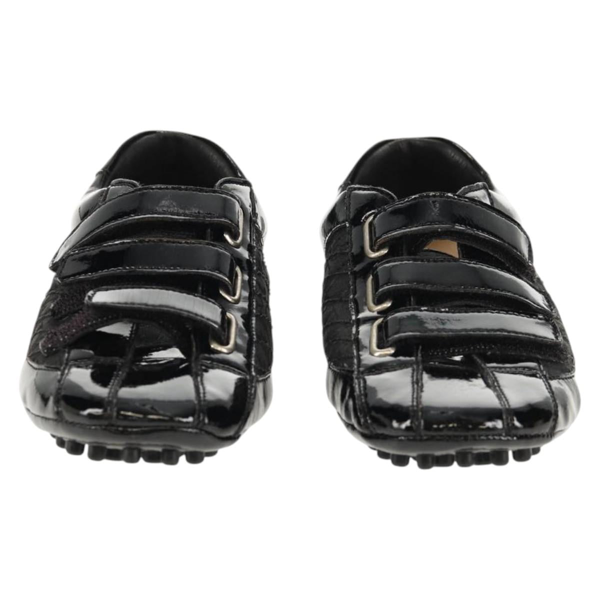 Christian Dior Baby Shoes Trotter Canvas Black Auth 148885V