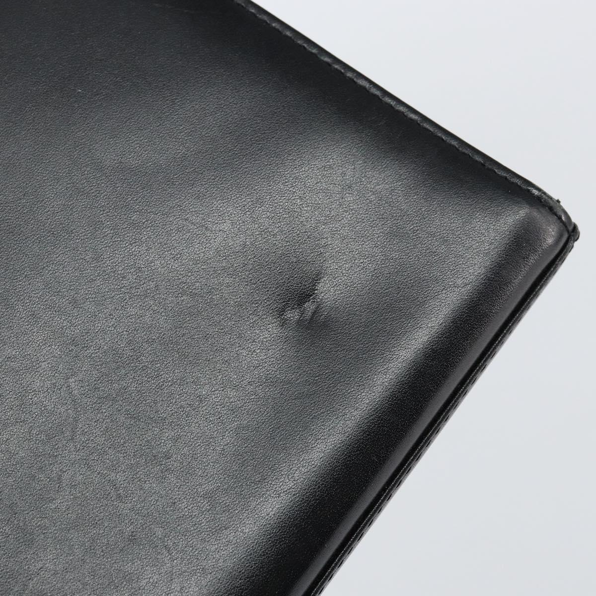 GIVENCHY Hand Bag Leather Black Gold Auth 148891