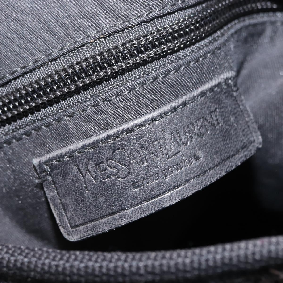 SAINT LAURENT Tote Bag Corduroy Navy Gold 148884 Auth 148894