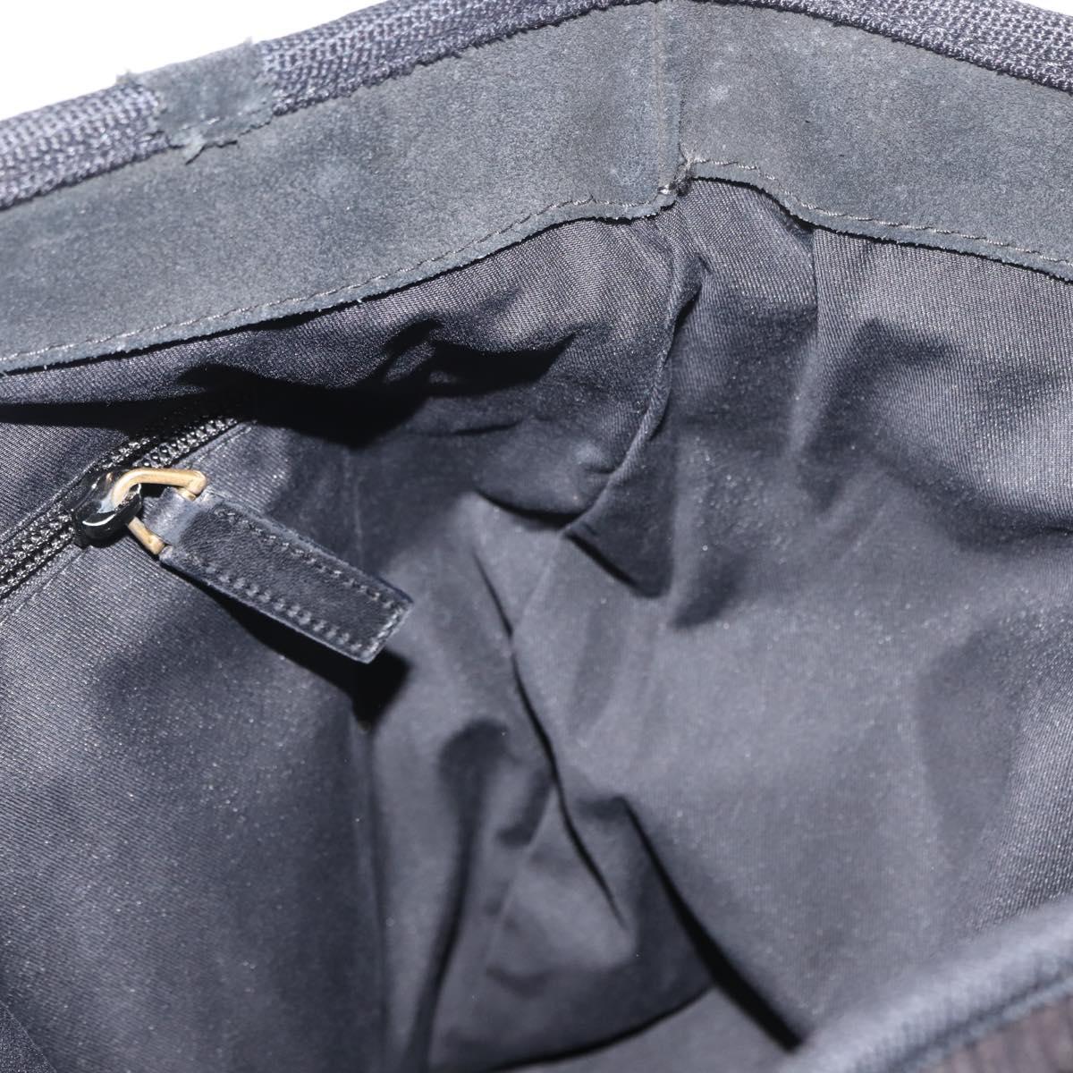 SAINT LAURENT Tote Bag Corduroy Navy Gold 148884 Auth 148894