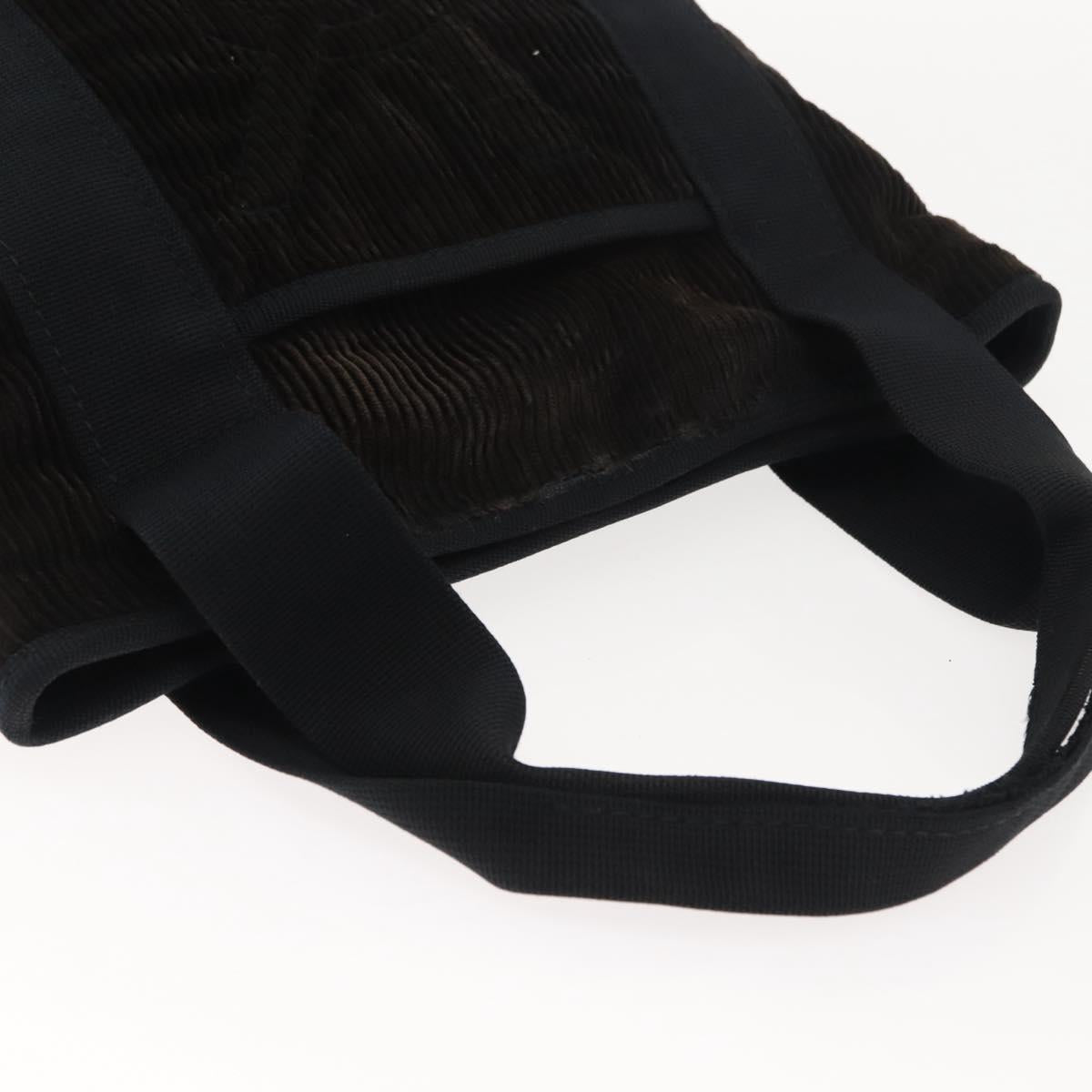 SAINT LAURENT Tote Bag Corduroy Navy Gold 148884 Auth 148894