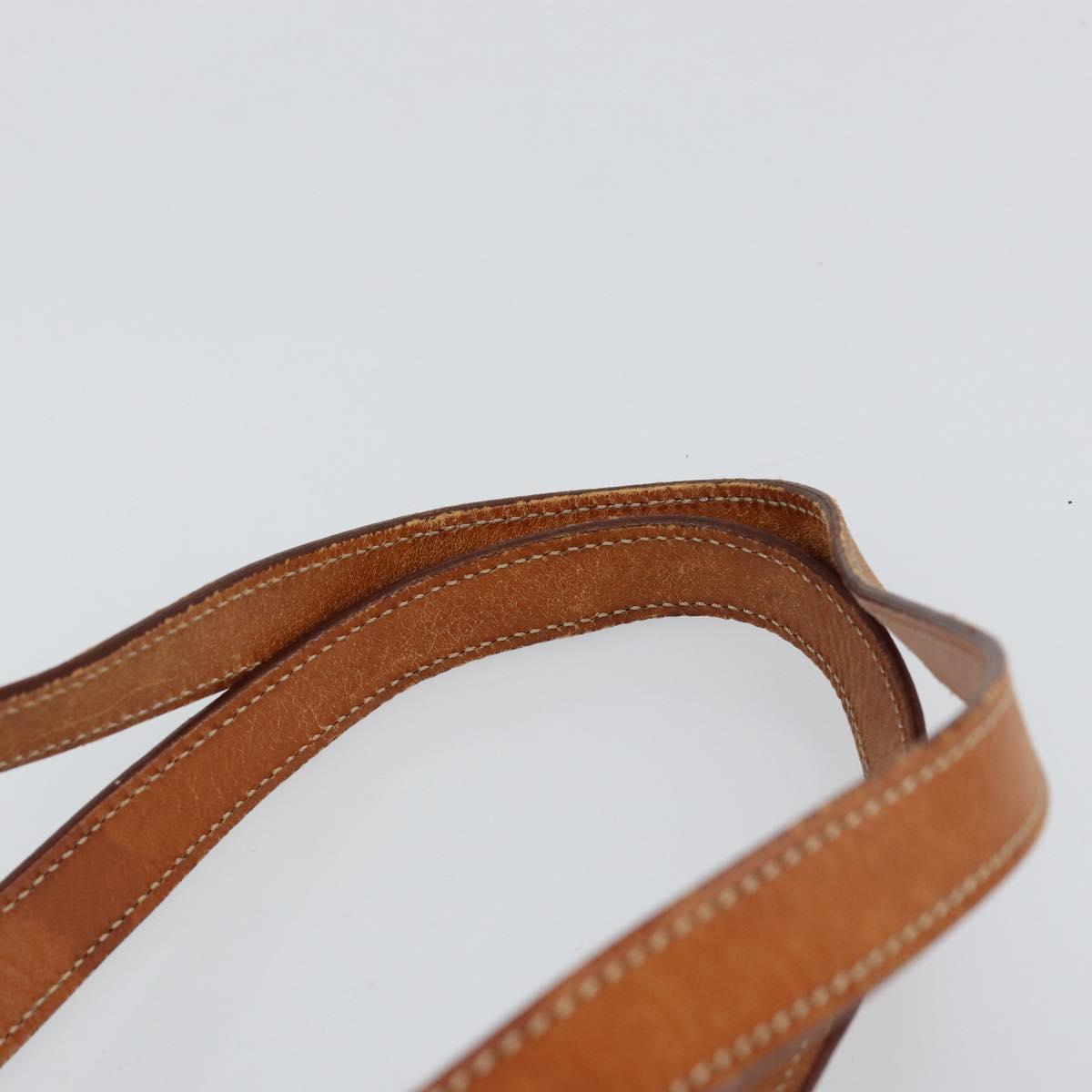 CELINE Macadam Canvas Hand Bag PVC Leather Brown Gold Auth 148898