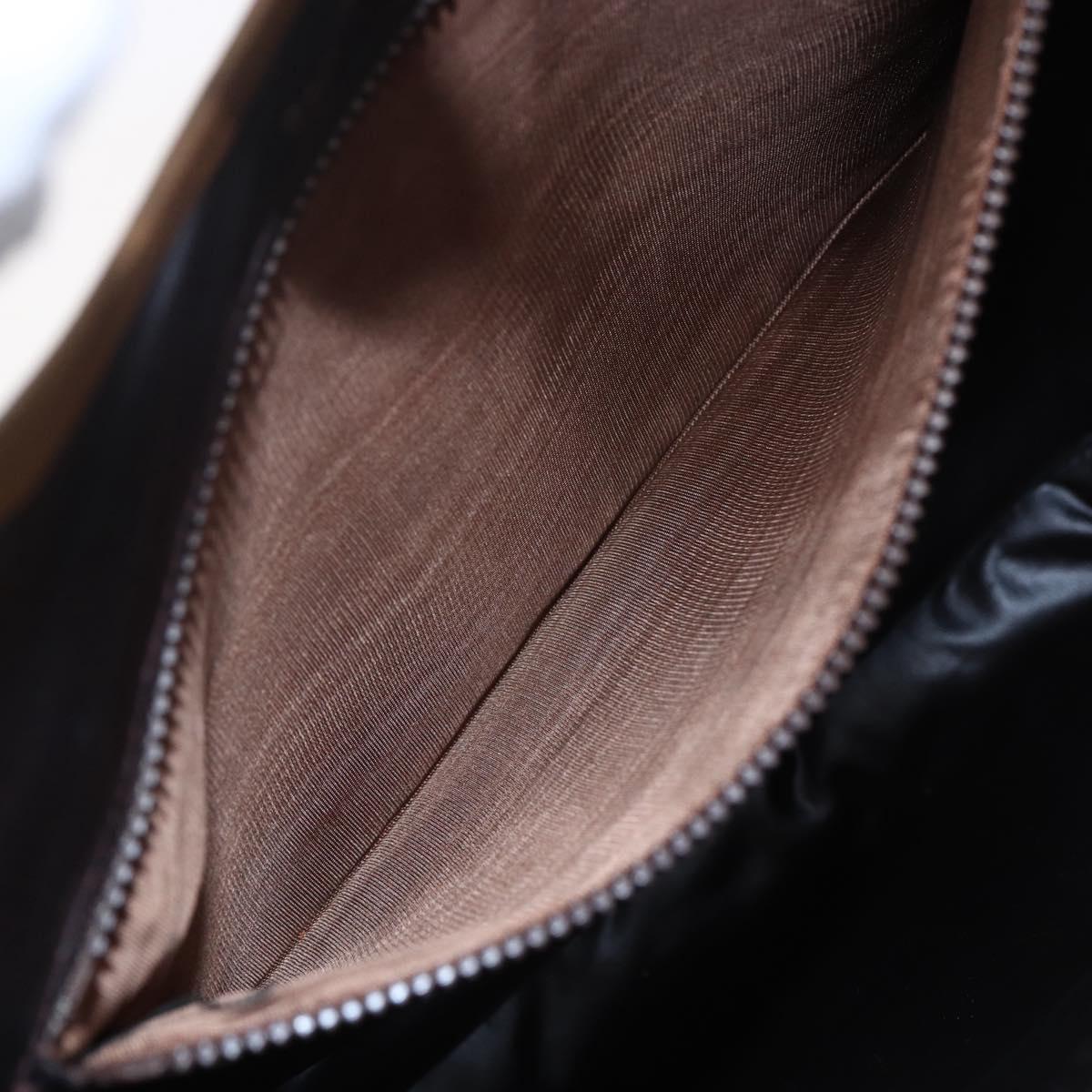 CELINE Macadam Canvas Hand Bag PVC Leather Brown Auth 148903