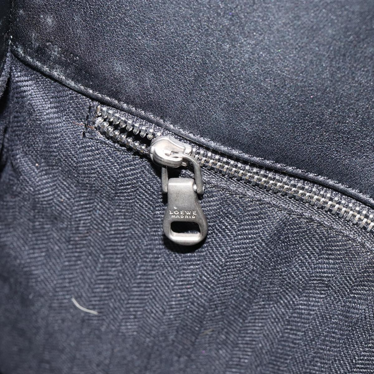 LOEWE Anagram Tote Bag Leather Black Auth 148909