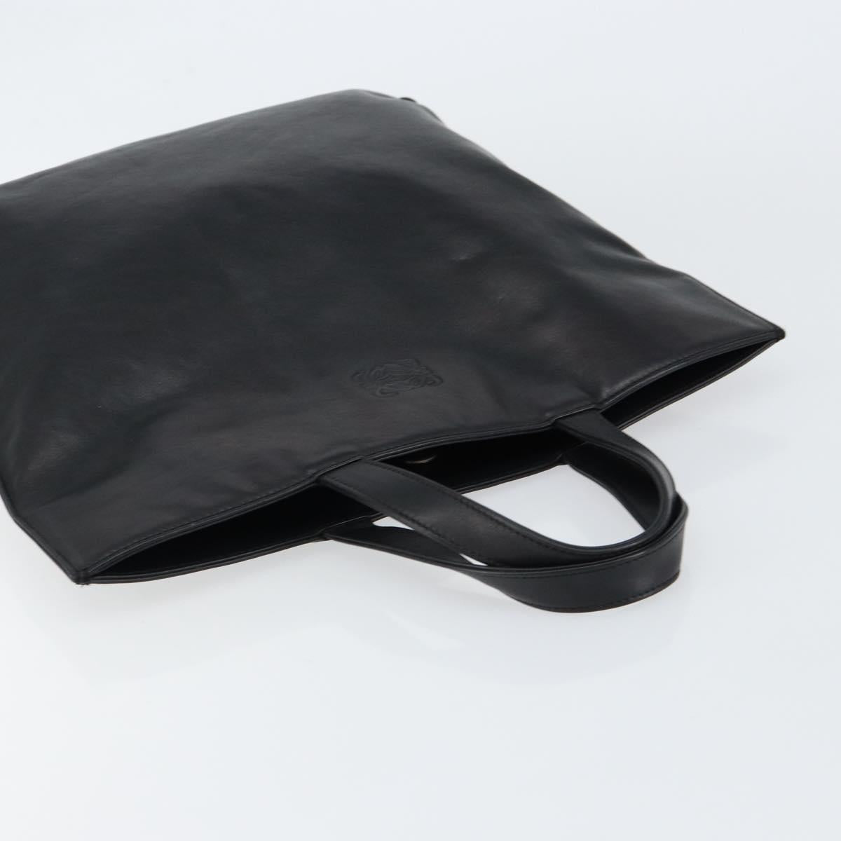 LOEWE Anagram Tote Bag Leather Black Auth 148909