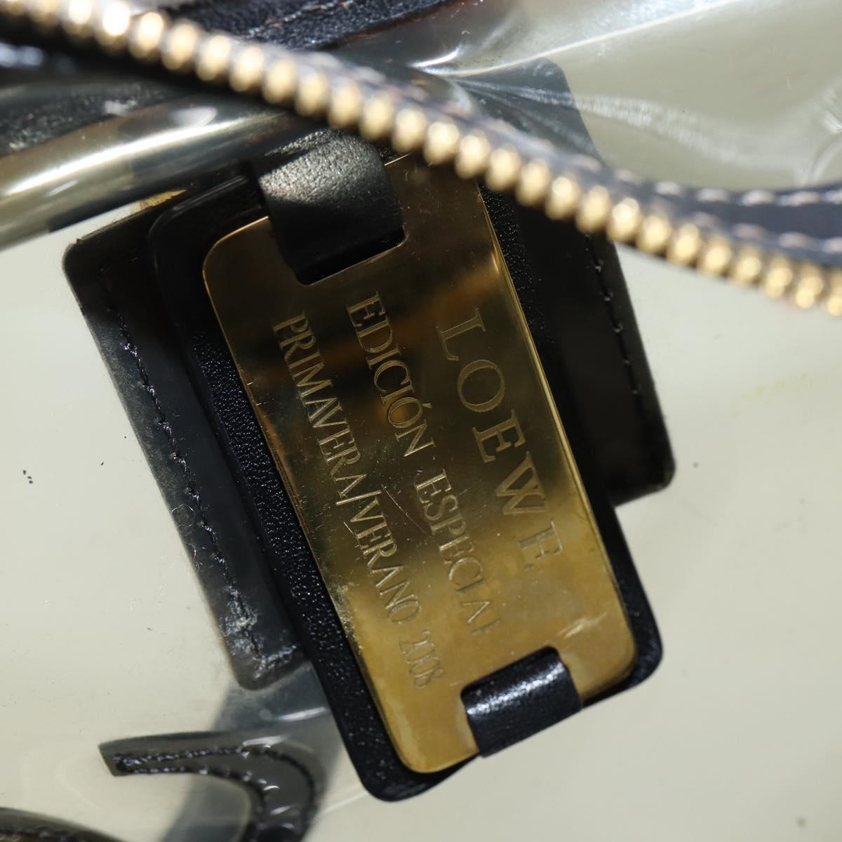 LOEWE Anagram Americana 28 Hand Bag Vinyl Black Auth 148911