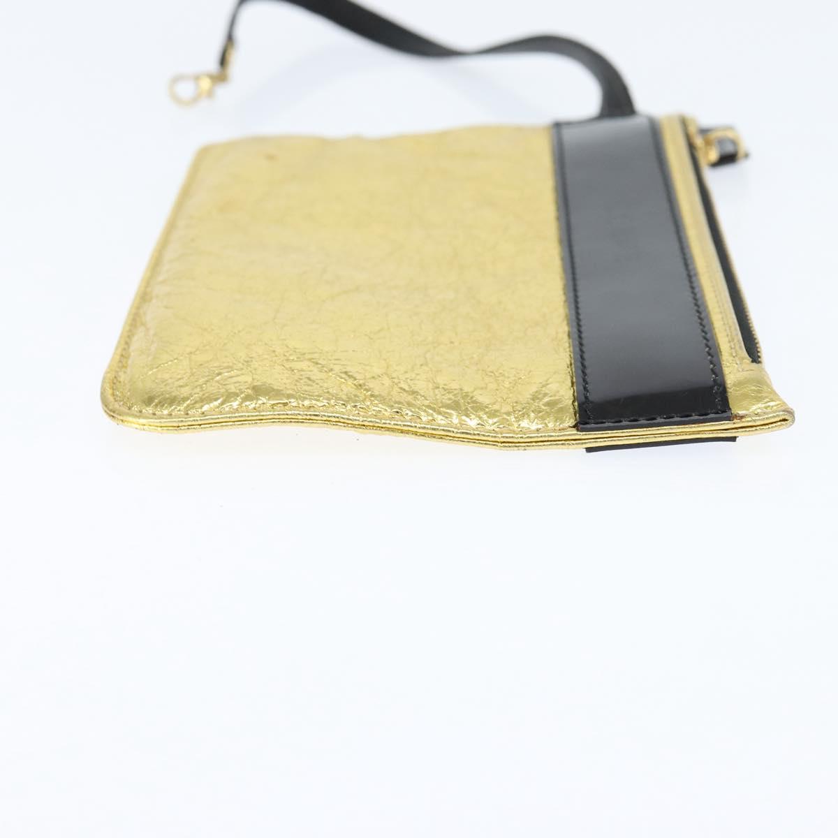 LOEWE Anagram Americana 28 Hand Bag Vinyl Black Auth 148911