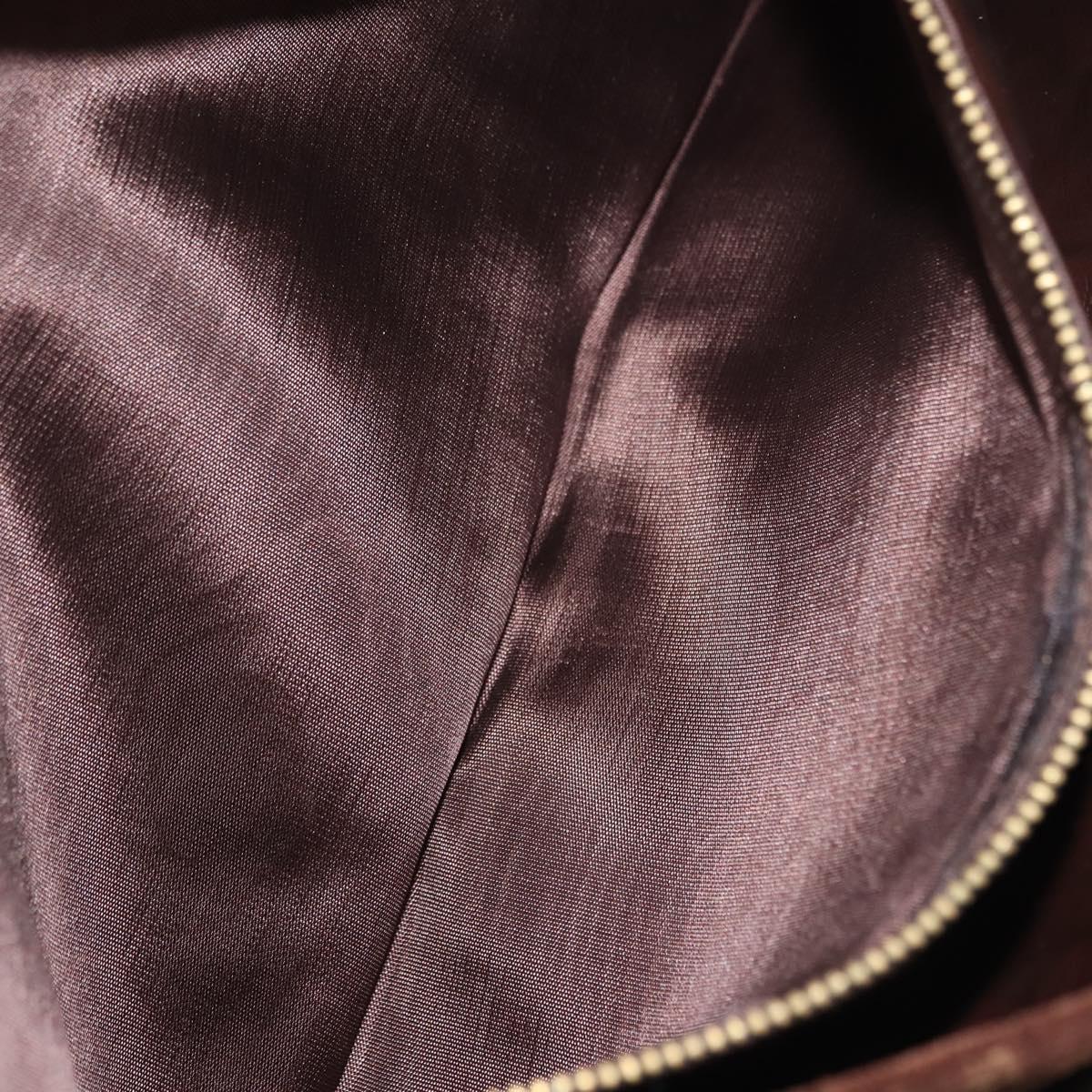 BOTTEGA VENETA Clutch Bag Suede Brown Gold Auth 148912