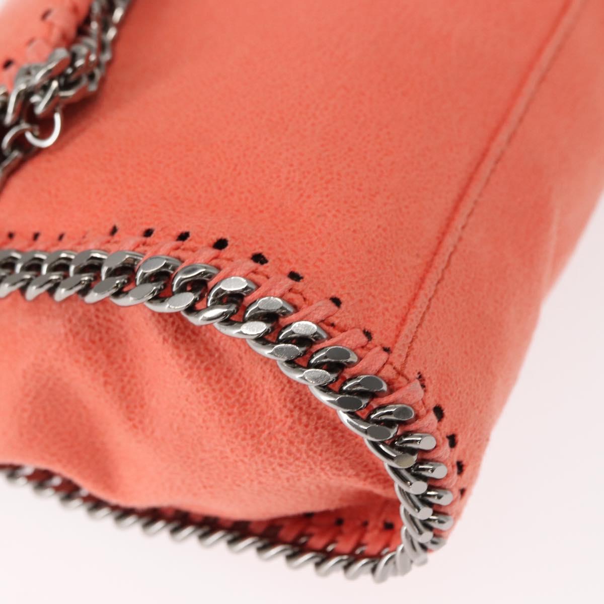 Stella MacCartney Falabella Chain Bag Polyester Orange Silver 364519 Auth 148919
