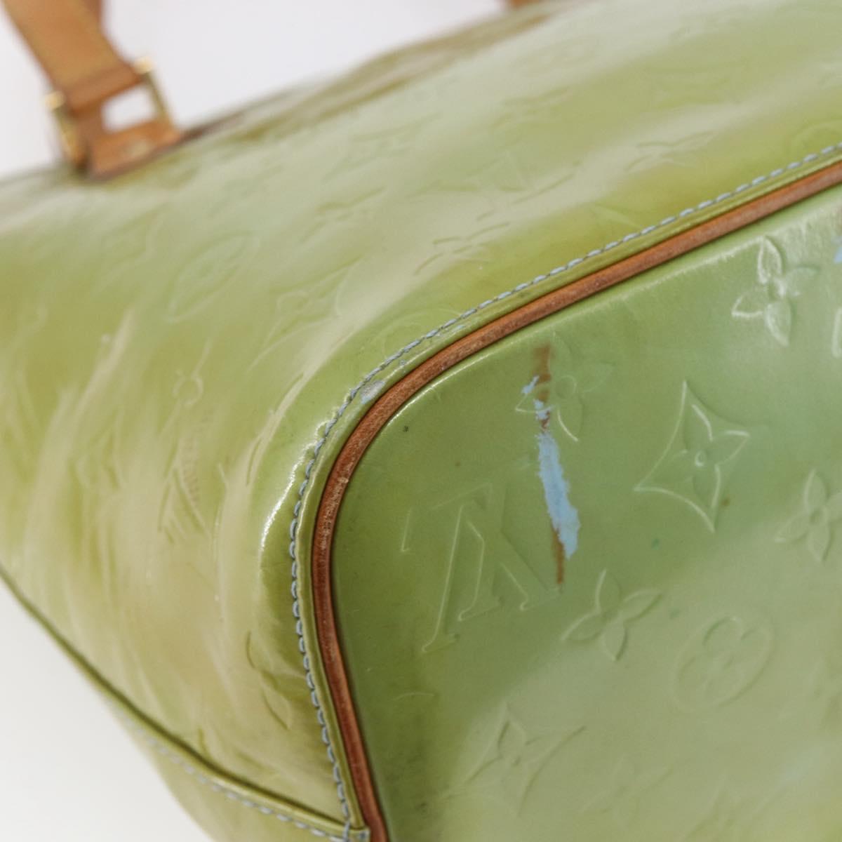 LOUIS VUITTON Monogram Vernis Houston Hand Bag Baby Blue M91005 LV Auth 148922