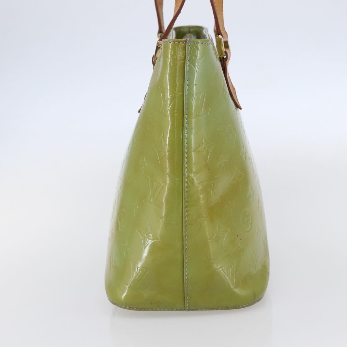 LOUIS VUITTON Monogram Vernis Houston Hand Bag Baby Blue M91005 LV Auth 148922