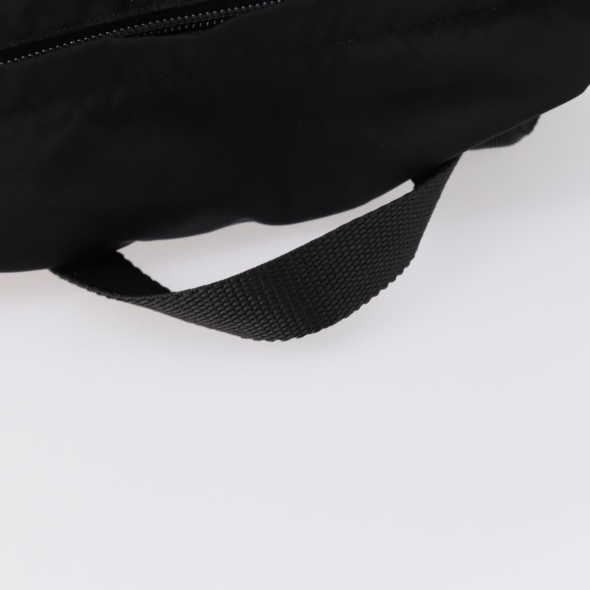 PRADA Backpack Nylon Black Silver Auth 148932