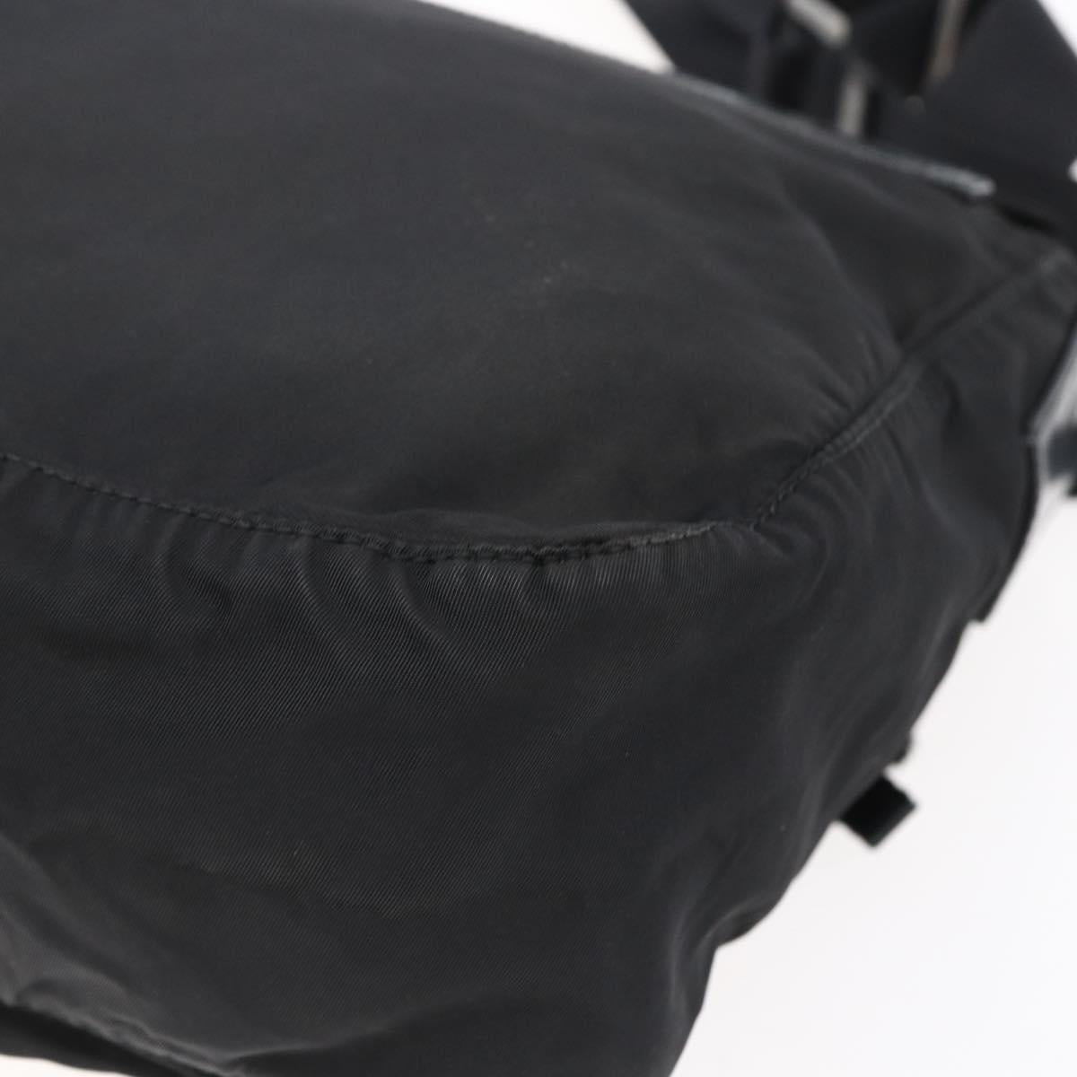PRADA Shoulder Bag Nylon Black Auth 148933