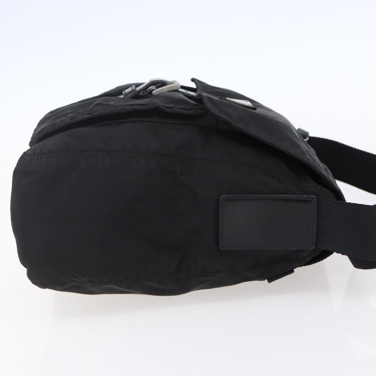 PRADA Shoulder Bag Nylon Black Auth 148933