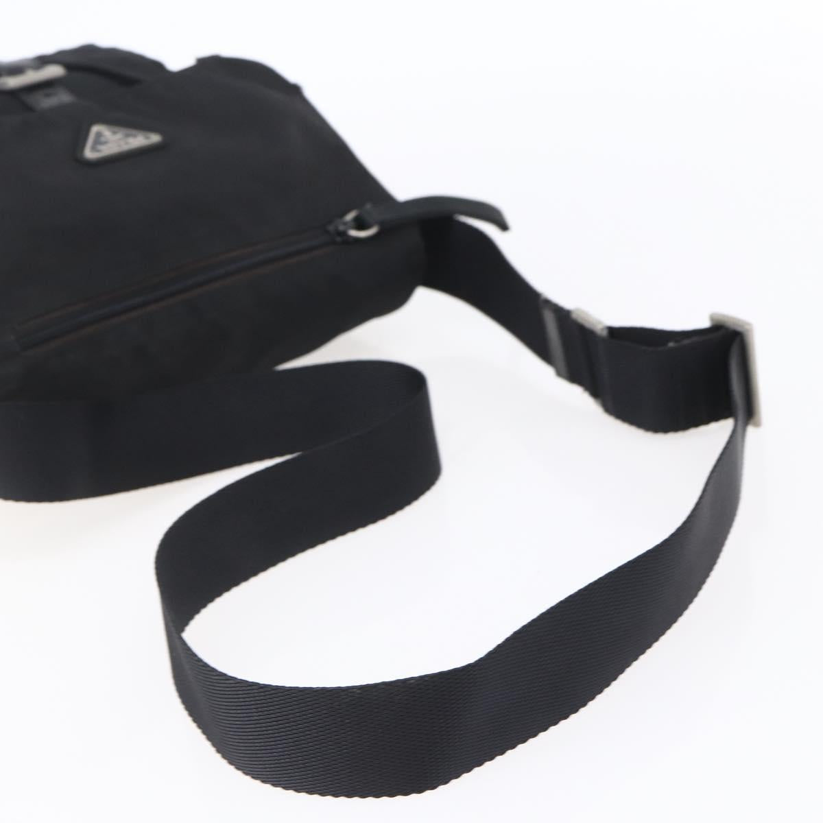 PRADA Shoulder Bag Nylon Black Auth 148933