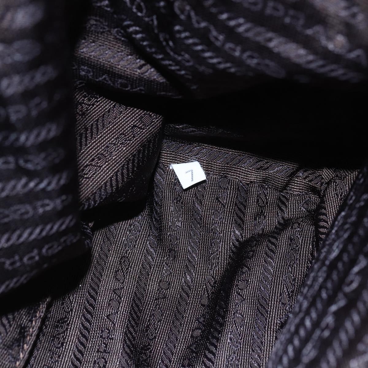 PRADA Backpack Nylon Beige Silver Auth 148934