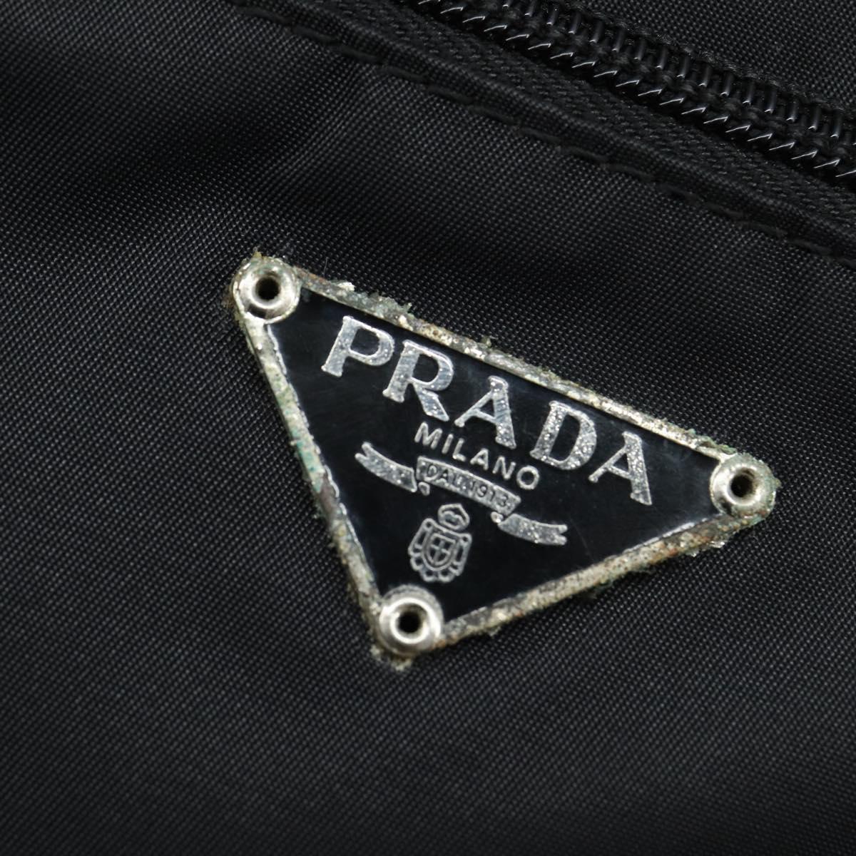 PRADA Shoulder Bag Nylon Black Auth 148935