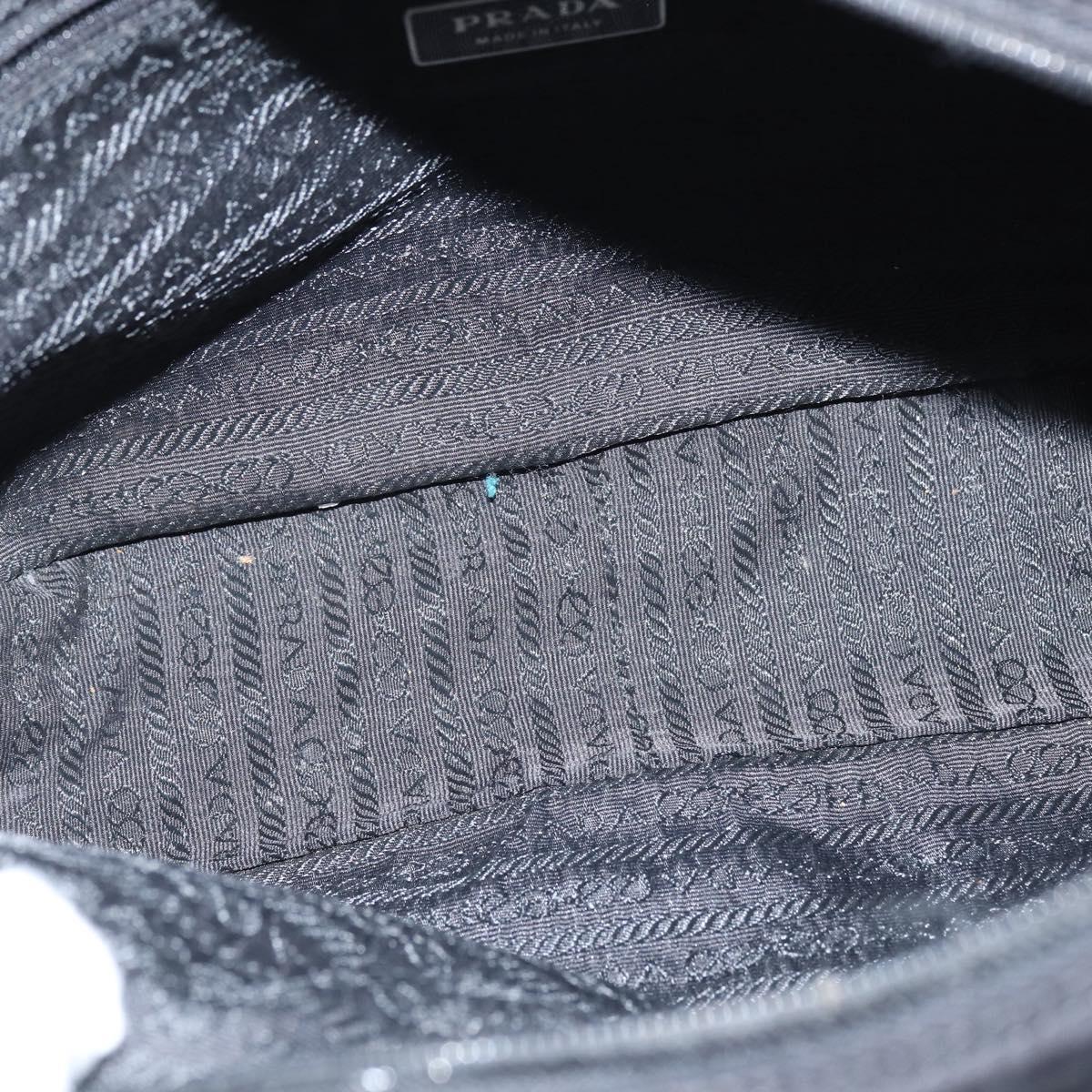 PRADA Shoulder Bag Nylon Black Auth 148935
