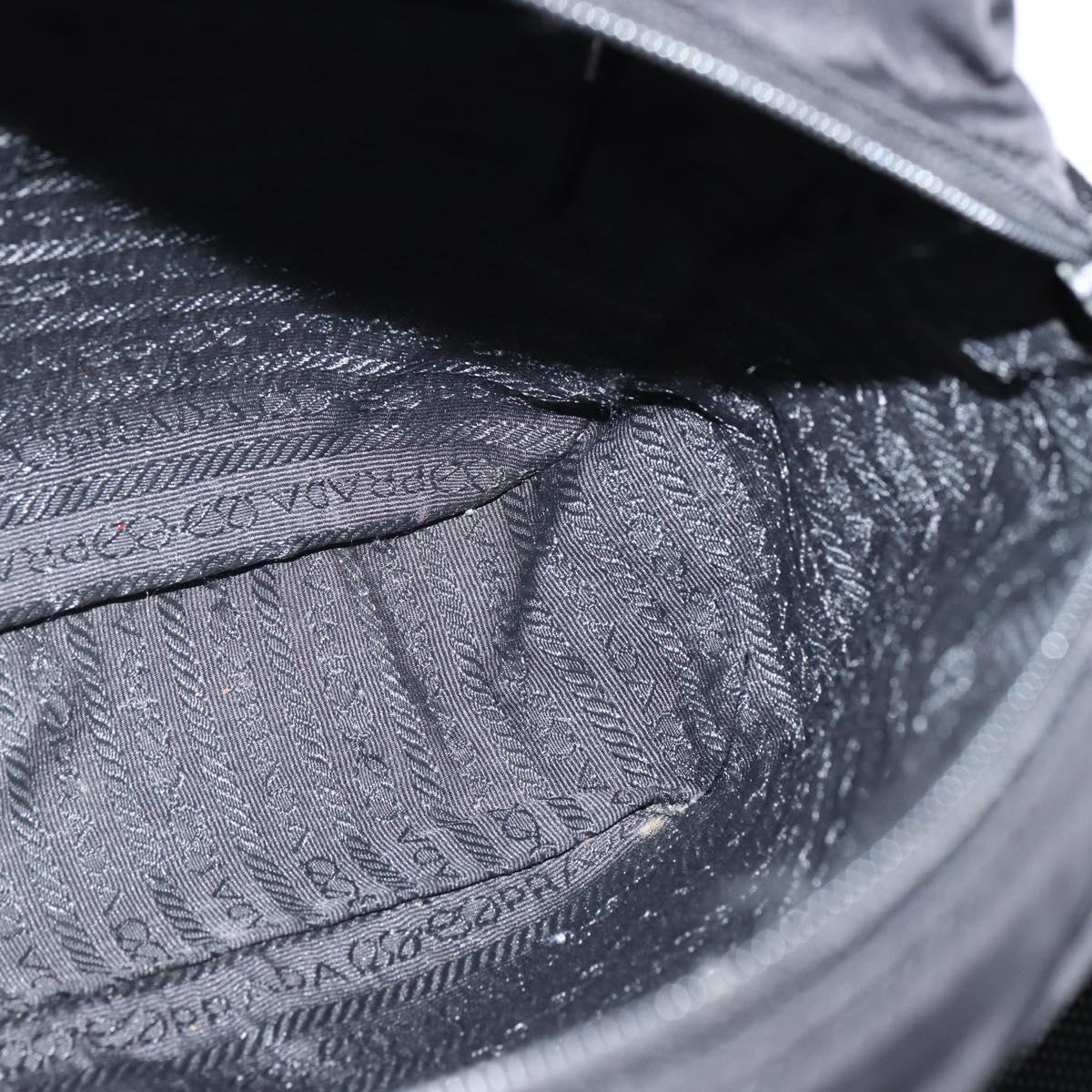 PRADA Shoulder Bag Nylon Black Auth 148935