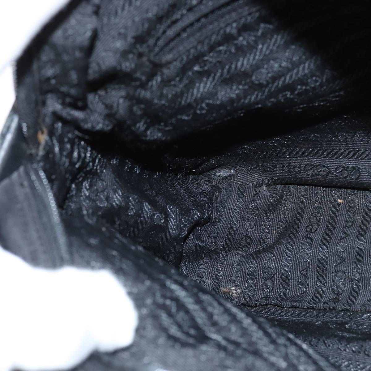 PRADA Shoulder Bag Nylon Black Auth 148935